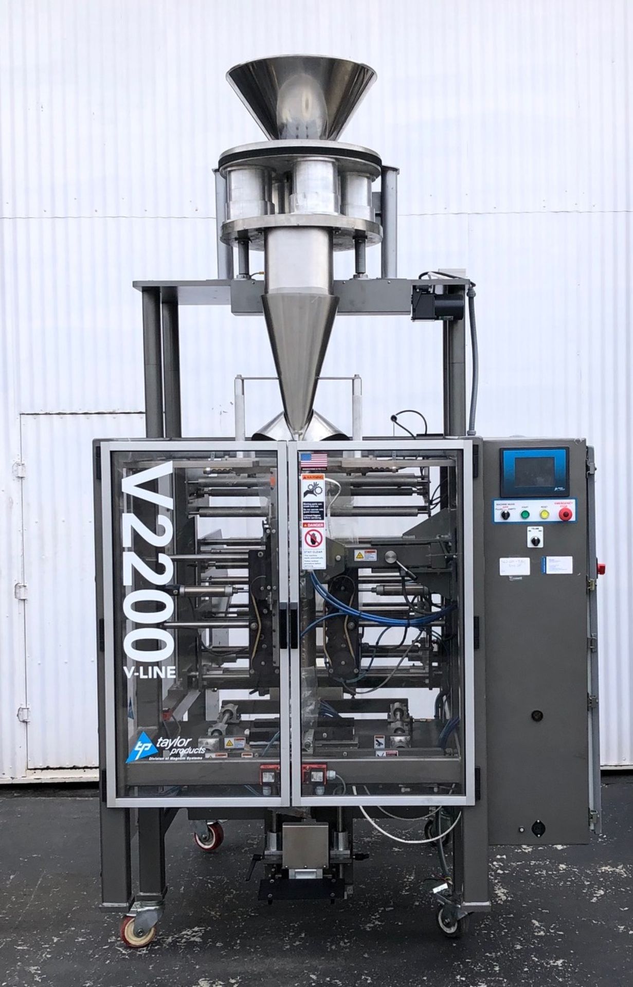 Taylor V2200 Vertical Form, Fill & Seal Line Model V2200P, S/N 163, with (5) Formers for 1, 3, 5 and