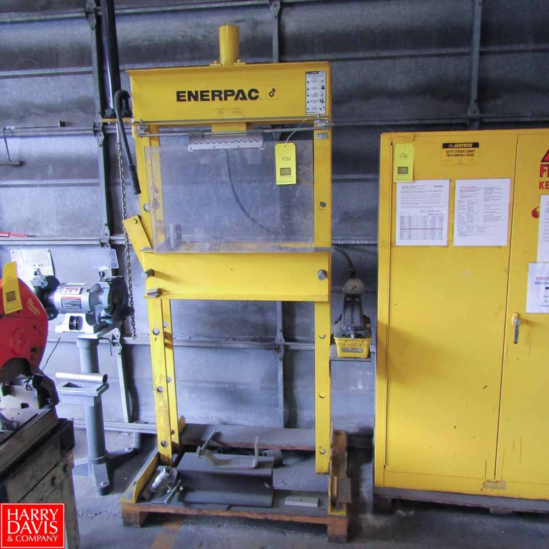 Enerpac 30 Ton Pneumatic H-Frame Press Model IPH025S14 : SN 03508C Rigging Fee: 150