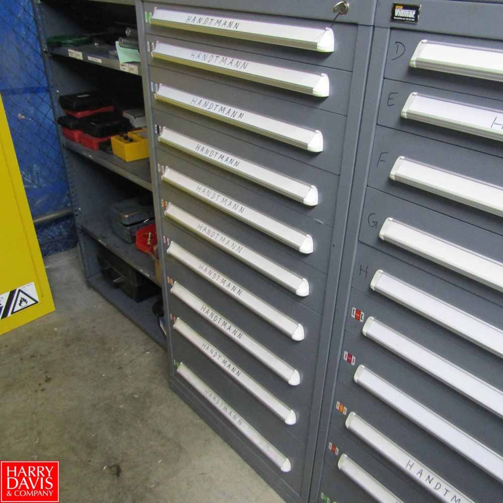 Vidmar 10-Drawer Heavy Duty Parts Cabinet Rigging Fee: 100