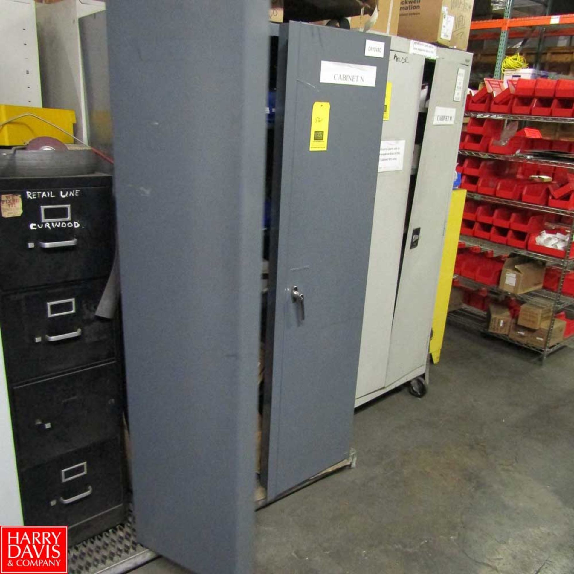 Durham 2-Door Heavy Duty Cabinet with Contents Including: Springs, Connectors, Sockets, Clamps,