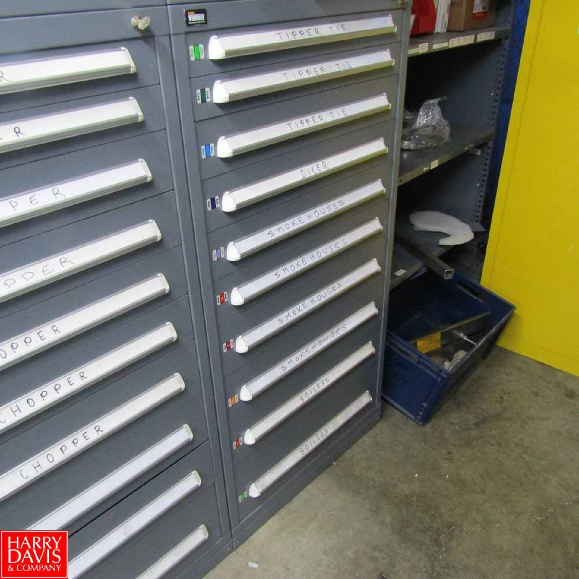 Vidmar 10-Drawer Heavy Duty Parts Cabinet Rigging Fee: 100