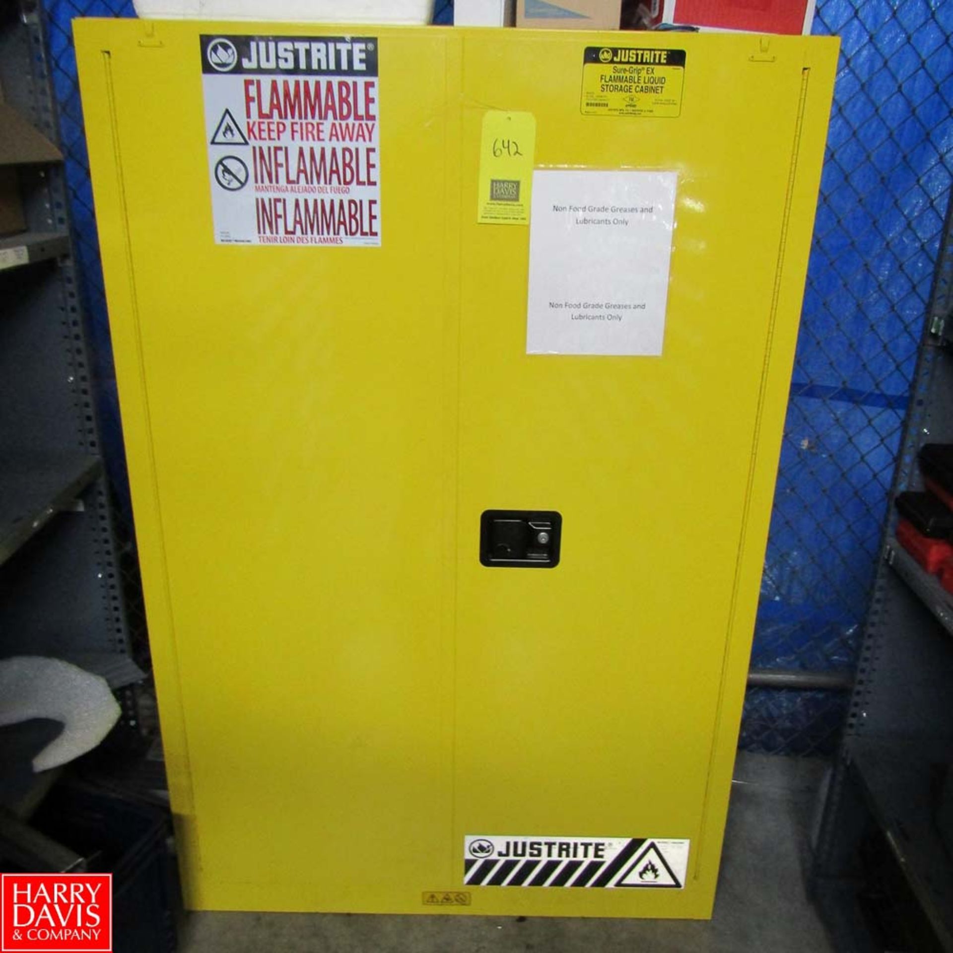 JustRite 45 Gallon Capacity Flammable Liquid Storage Cabinet Model SureGrip EX Rigging Fee: 100