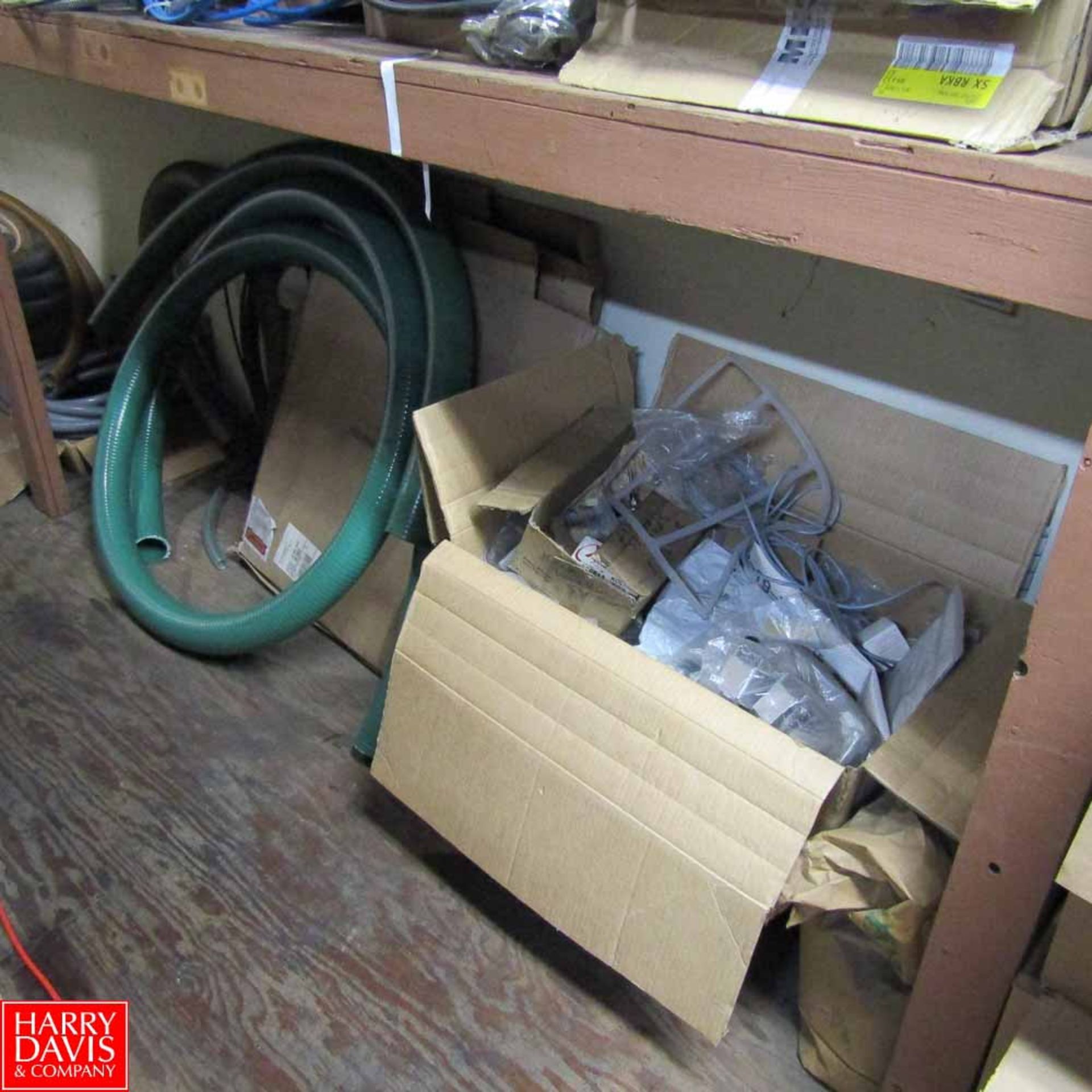 Remaining Contents of Shelving Unit Including: Hoses, Wiring, Toilet Seats, Pig Mat, Building - Image 5 of 7