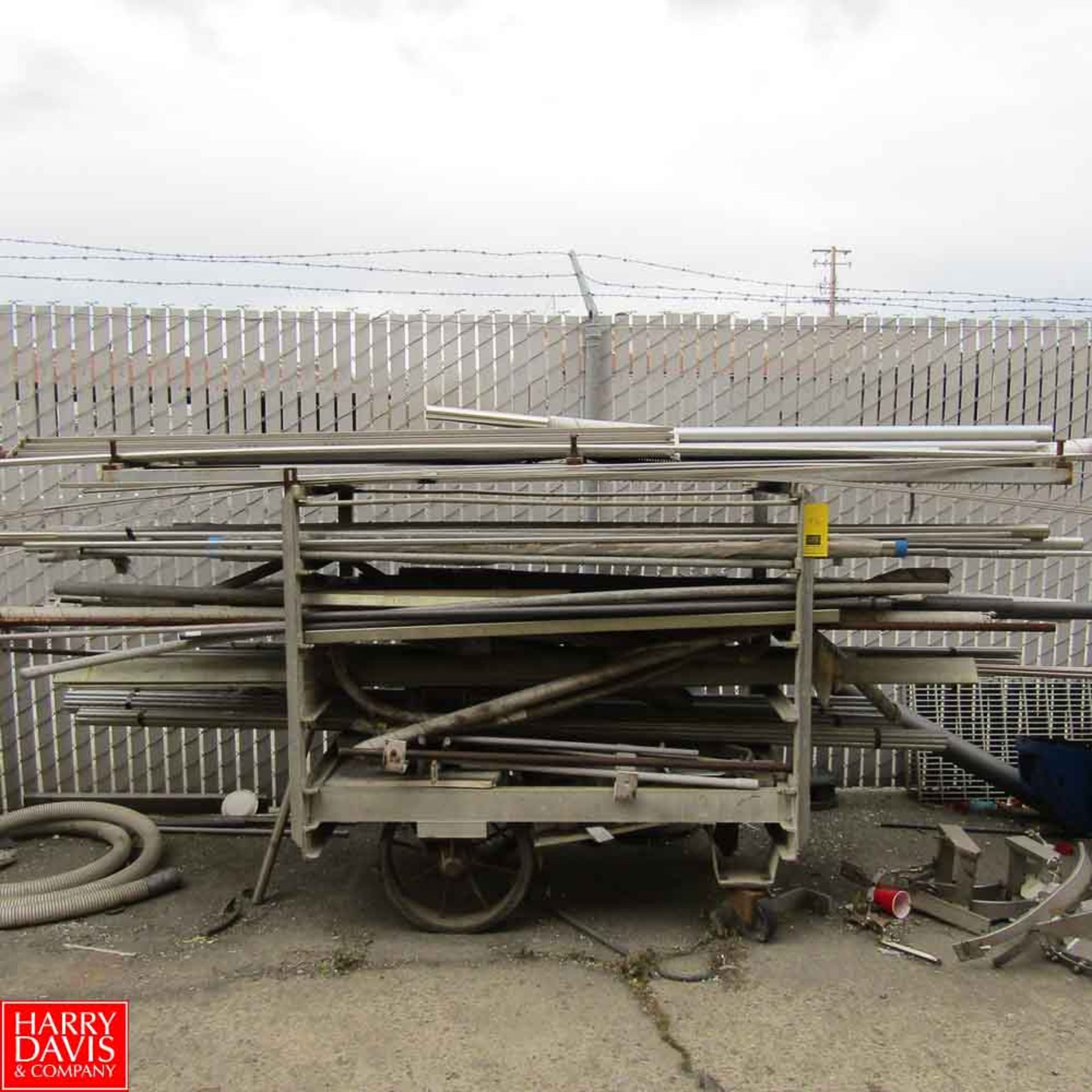 Lot of Assorted Metal Raw Material with Material Cart Rigging Fee: 250