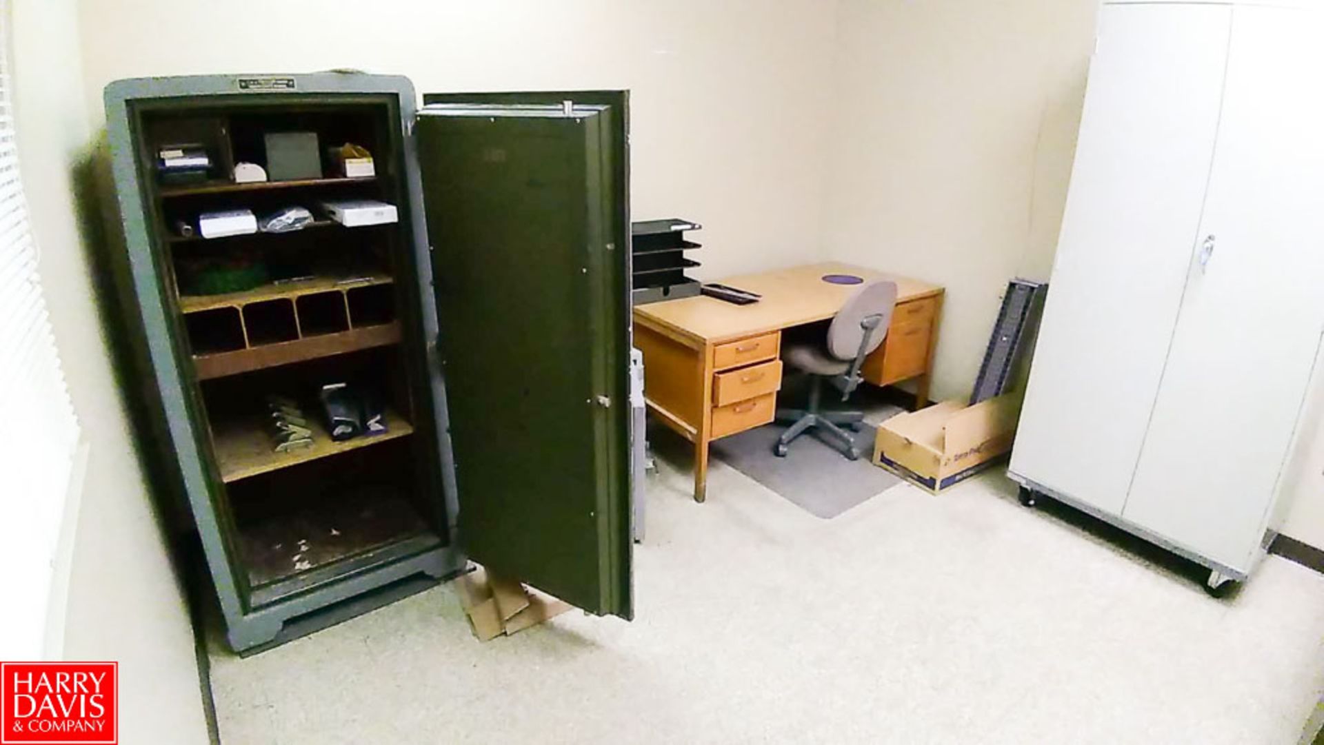 Assorted Office Furniture, With Safe, Desk Chairs And Table Rigging: $100 - Image 8 of 12