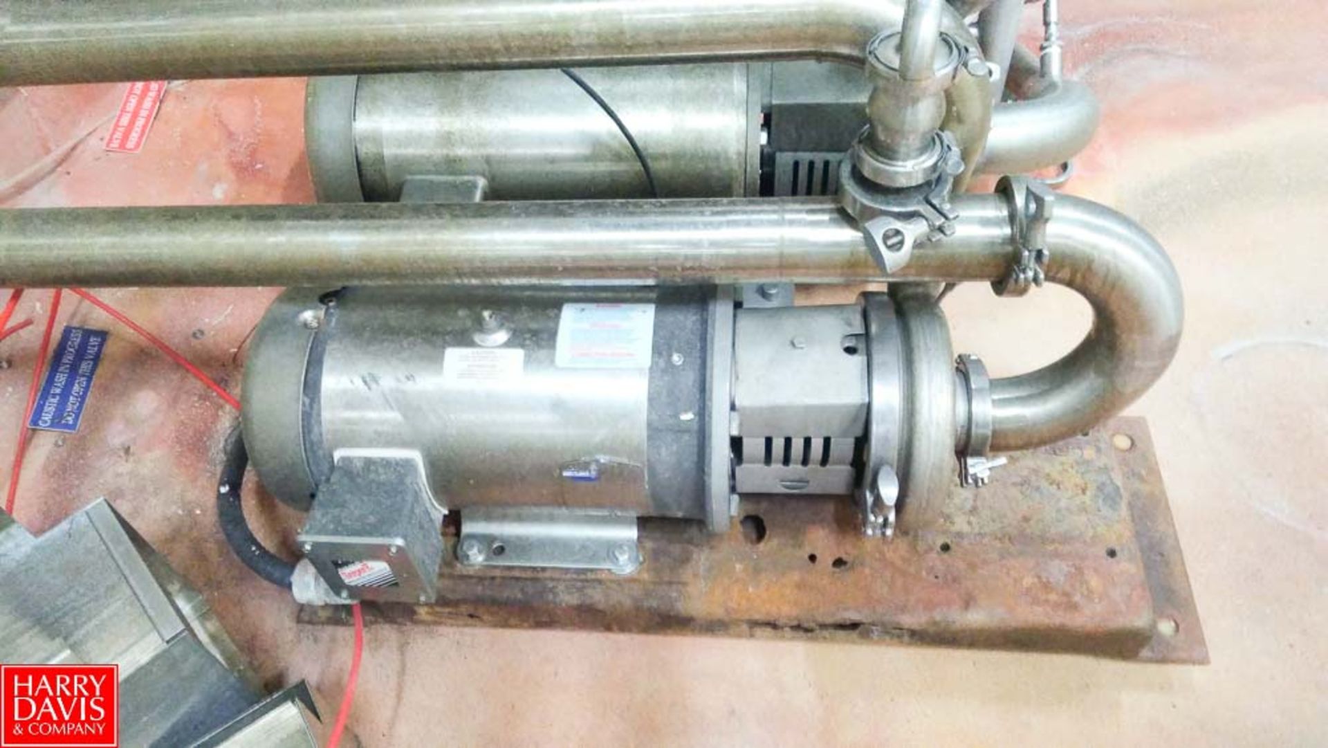 Tri Clover Centrifugal Pump, With S/S Clad Motor And S/S Head  Rigging: $75
