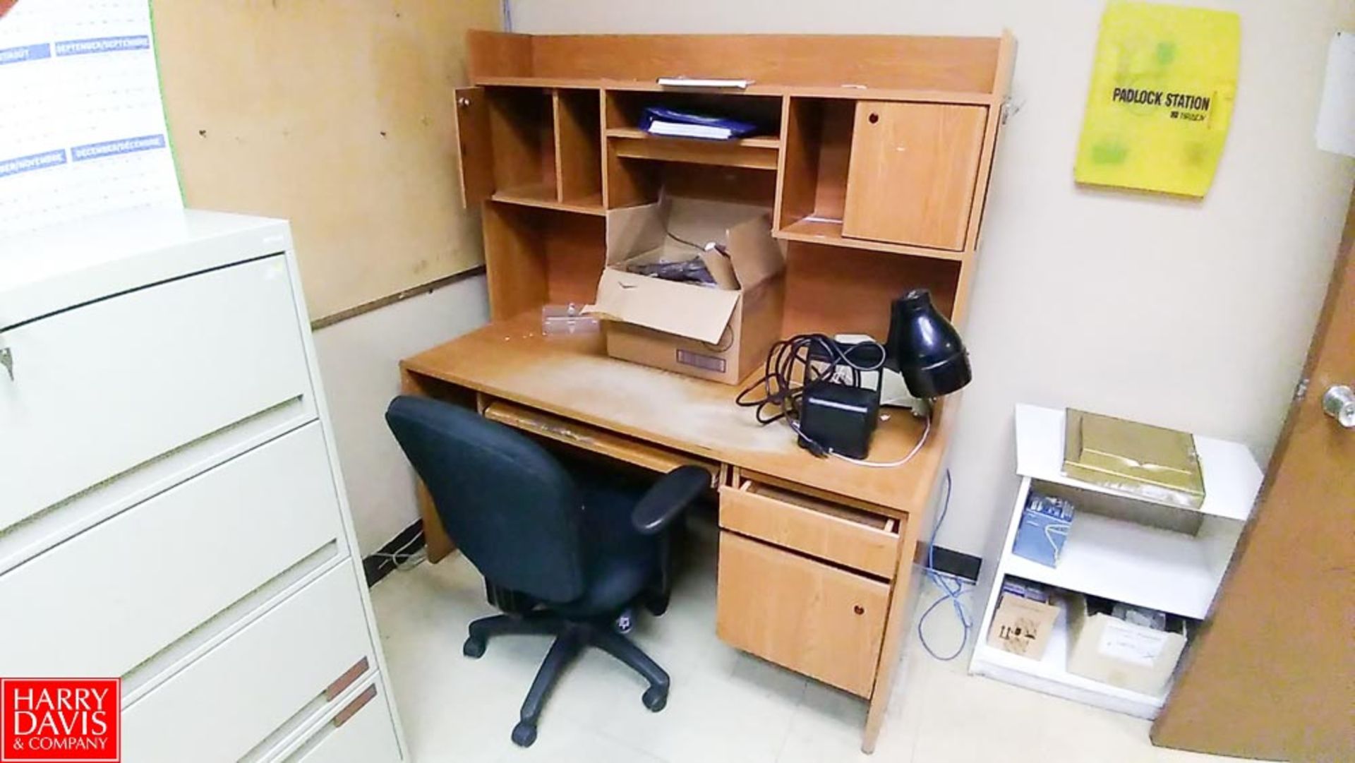 Assorted Office Furniture, With Safe, Desk Chairs And Table Rigging: $100 - Image 10 of 12