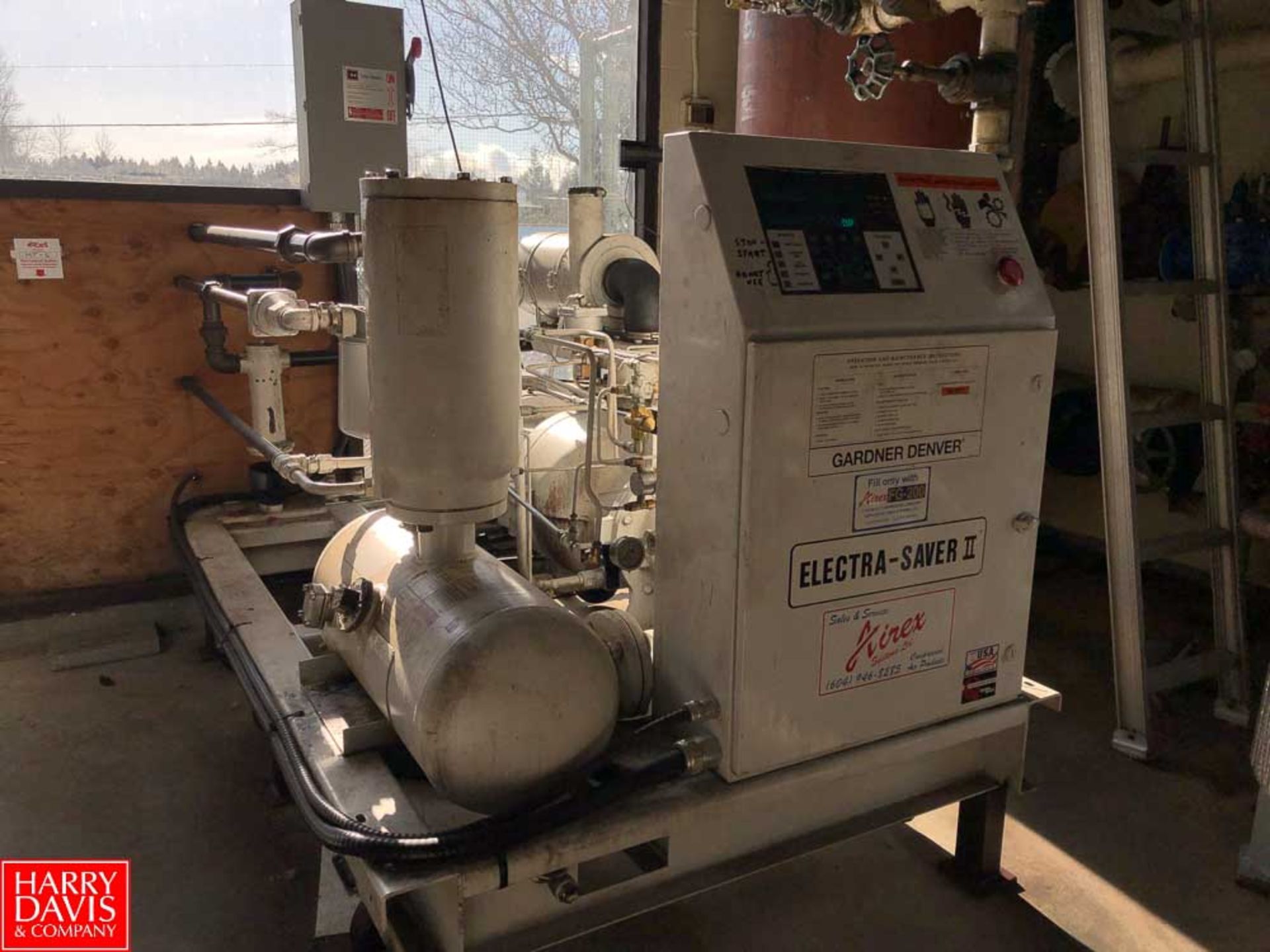 Gardner Denver 40 HP Electra Saver II Screw Air Compressor Rigging: $400