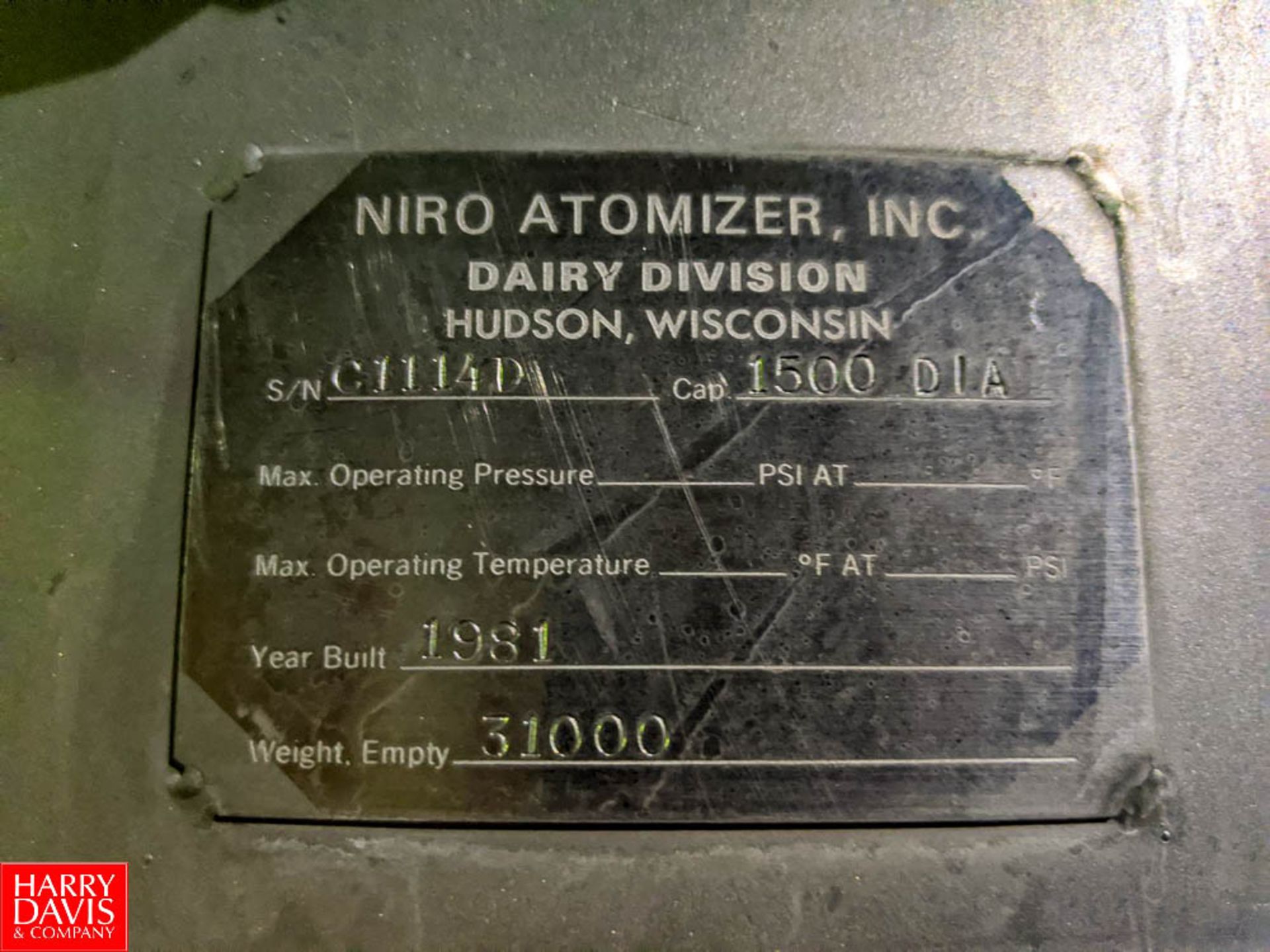 Niro Atomizer Inc. Complete 6-Effect S/S Evaporator System with Roger Finisher, (2) Approx. 2,000 - Image 36 of 94