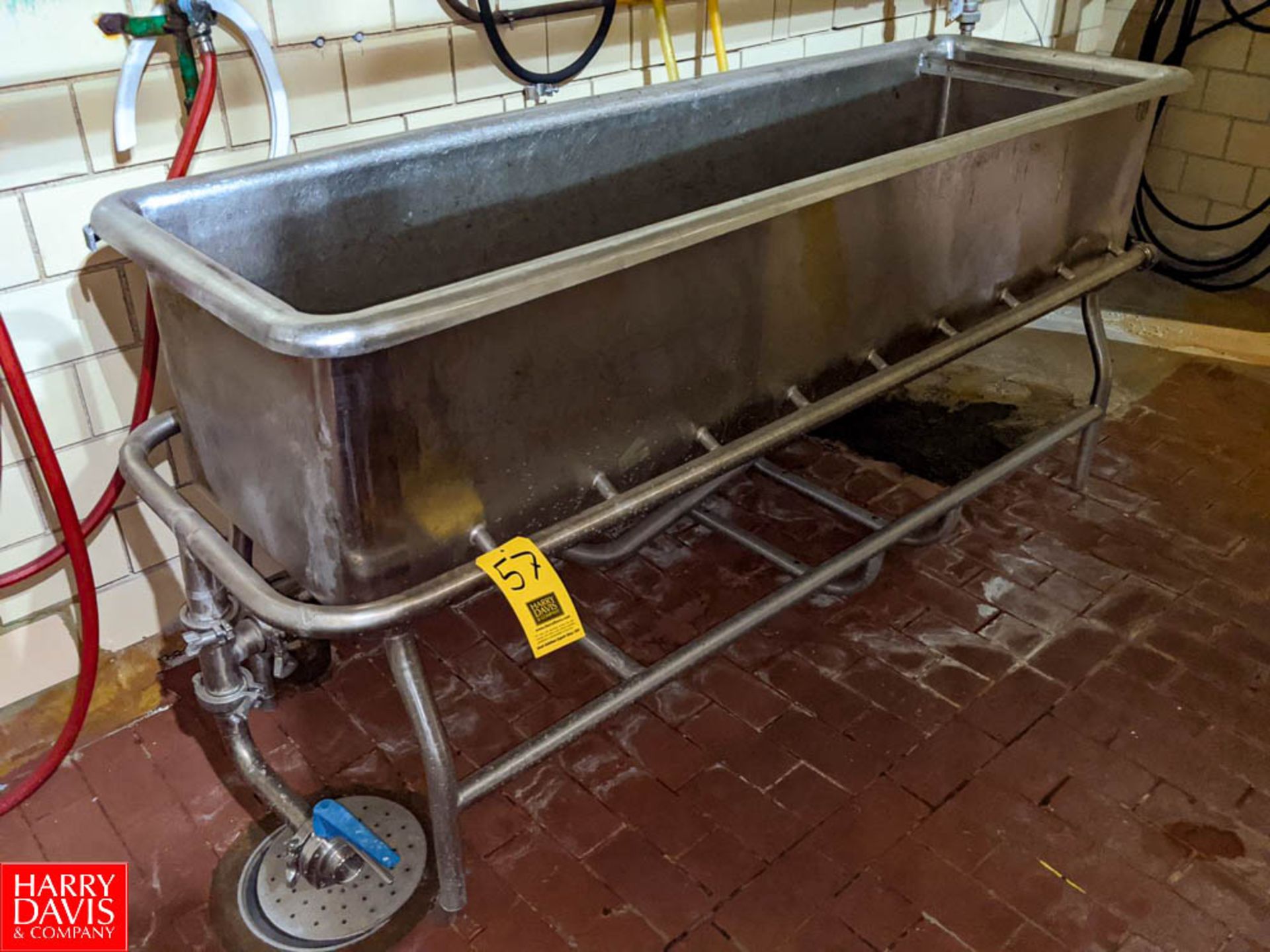 S/S COP Trough 74" x 21" x 17" Basin, (Loc. South Mix) Rigging Fee: $250