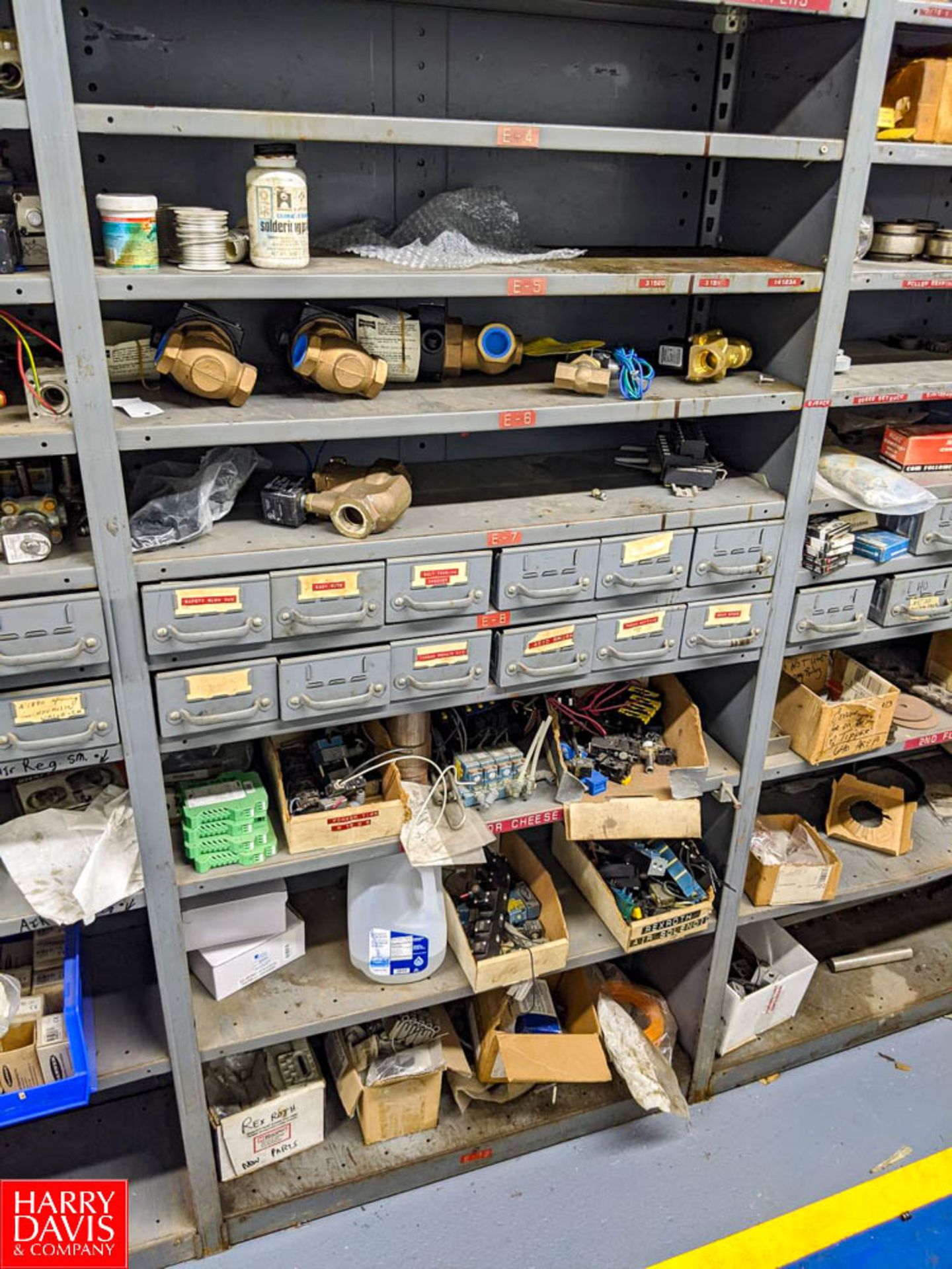 Remaining Contents of Parts Room Row to Include 8-Sections of Adjustable Shelving, Asco Valve - Image 7 of 13