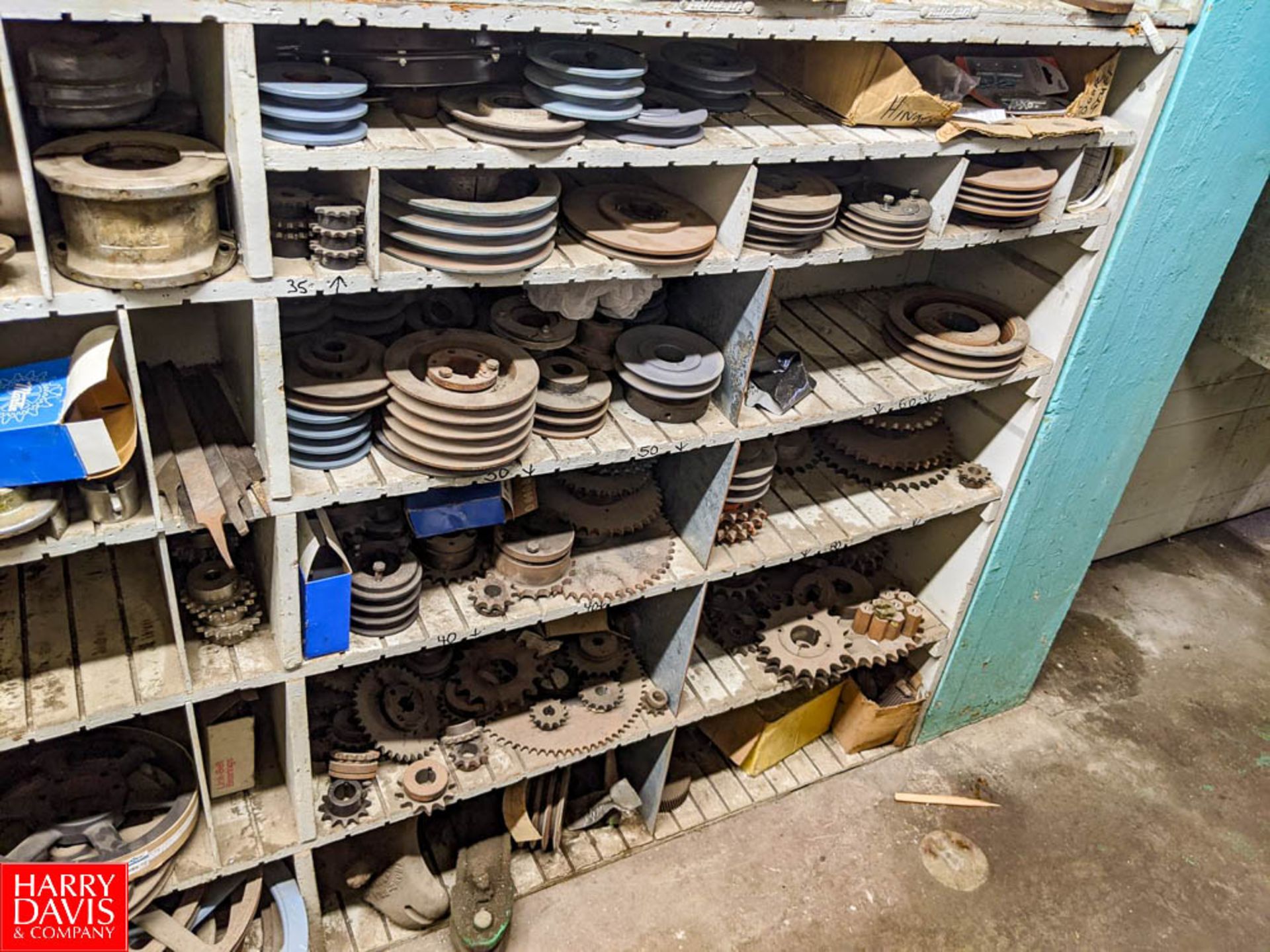 Remaining Contents of Parts Room Row to Include (6) Wooden Cubby Storage Shelves, LoveJoy Chucks, - Image 12 of 12