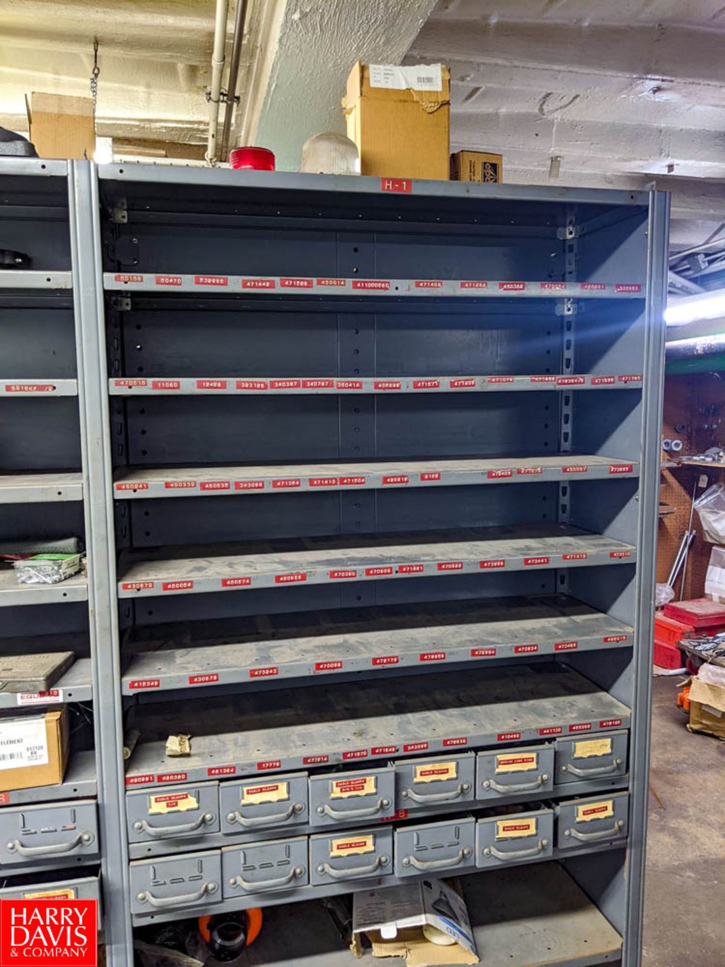 Remaining Contents of Parts Room Row to Include 8-Sections of Adjustable Shelving, Asco Valve - Image 12 of 13