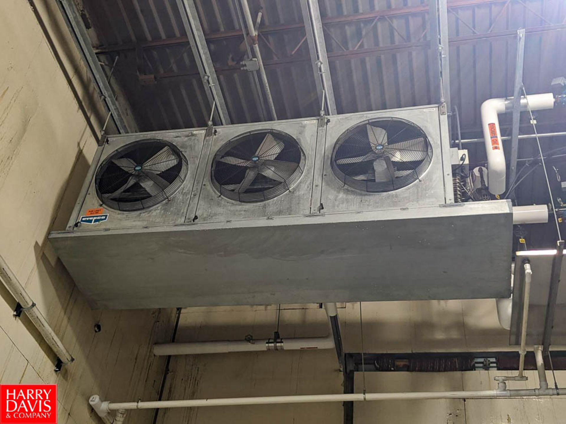 Evapco 3-Fan Air Evaporator (Loc. New Cooler) Rigging Fee: $600