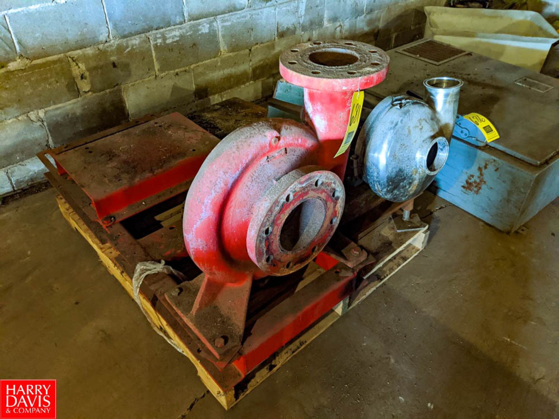 Pallet of Centrifugal Pump Frames (Loc. Shed) Rigging Fee: $150