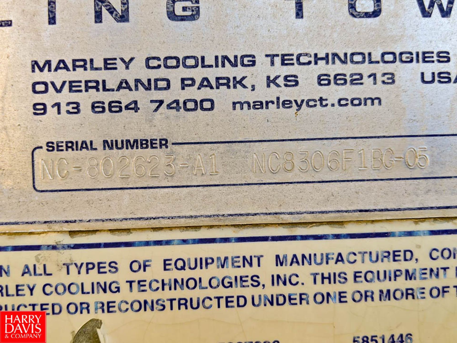 Marley Cooling Tower SN: NC-802623-A1 NC8306F1BG-05 (Loc. Roof) Rigging Fee: $8500 - Image 5 of 5