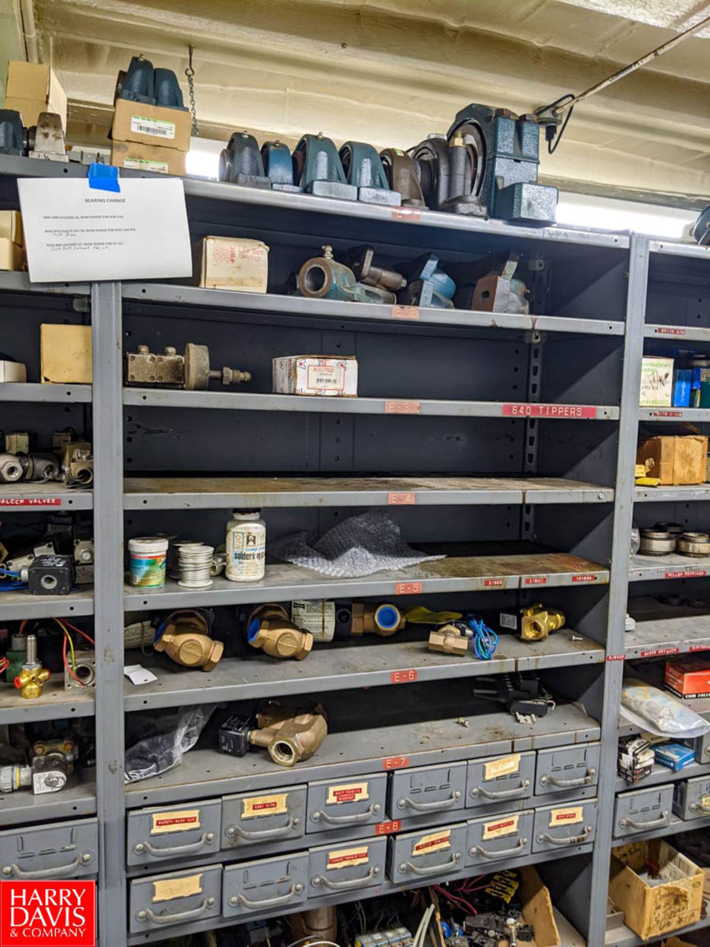 Remaining Contents of Parts Room Row to Include 8-Sections of Adjustable Shelving, Asco Valve - Image 6 of 13