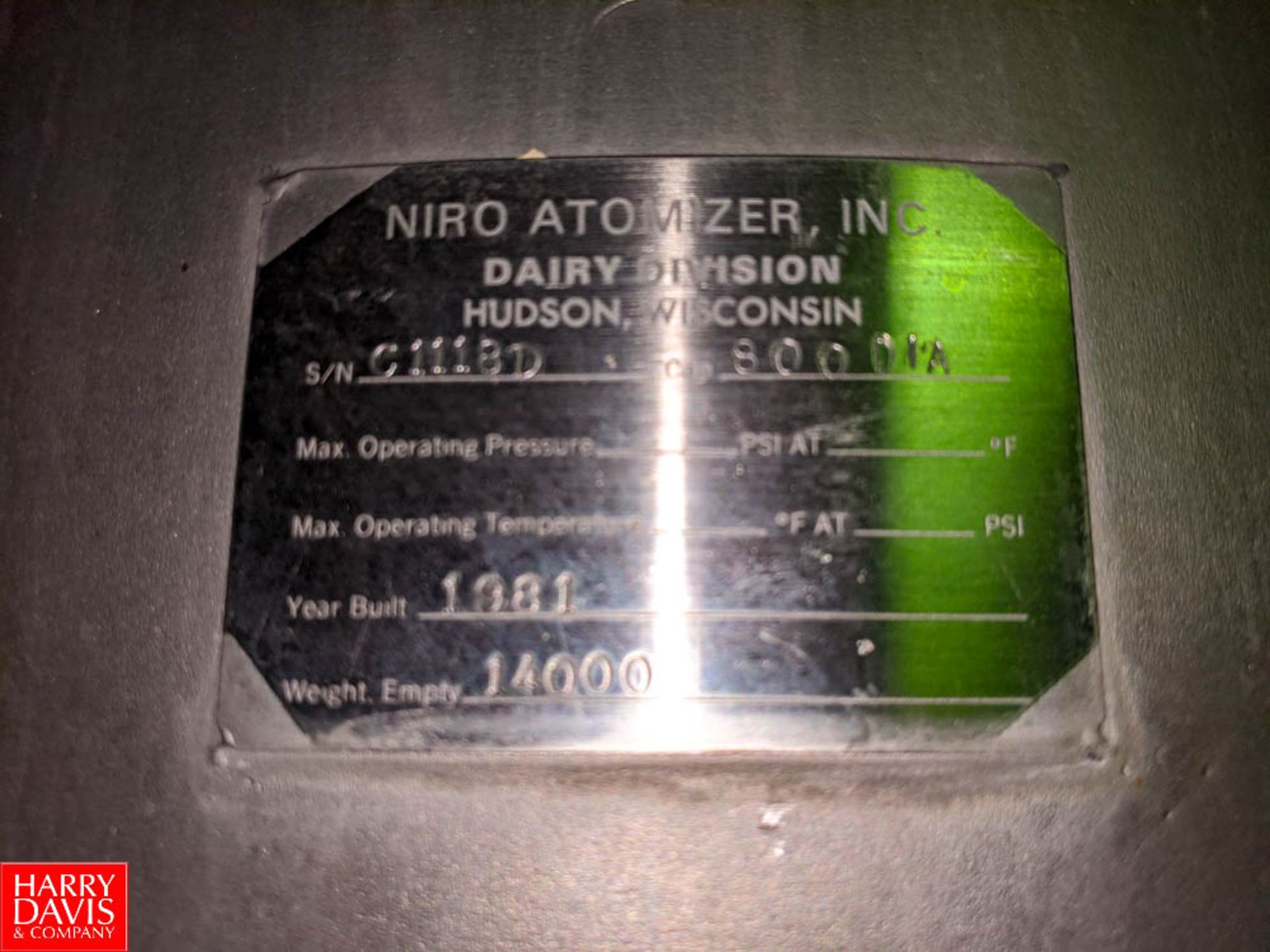 Niro Atomizer Inc. Complete 6-Effect S/S Evaporator System with Roger Finisher, (2) Approx. 2,000 - Image 50 of 94