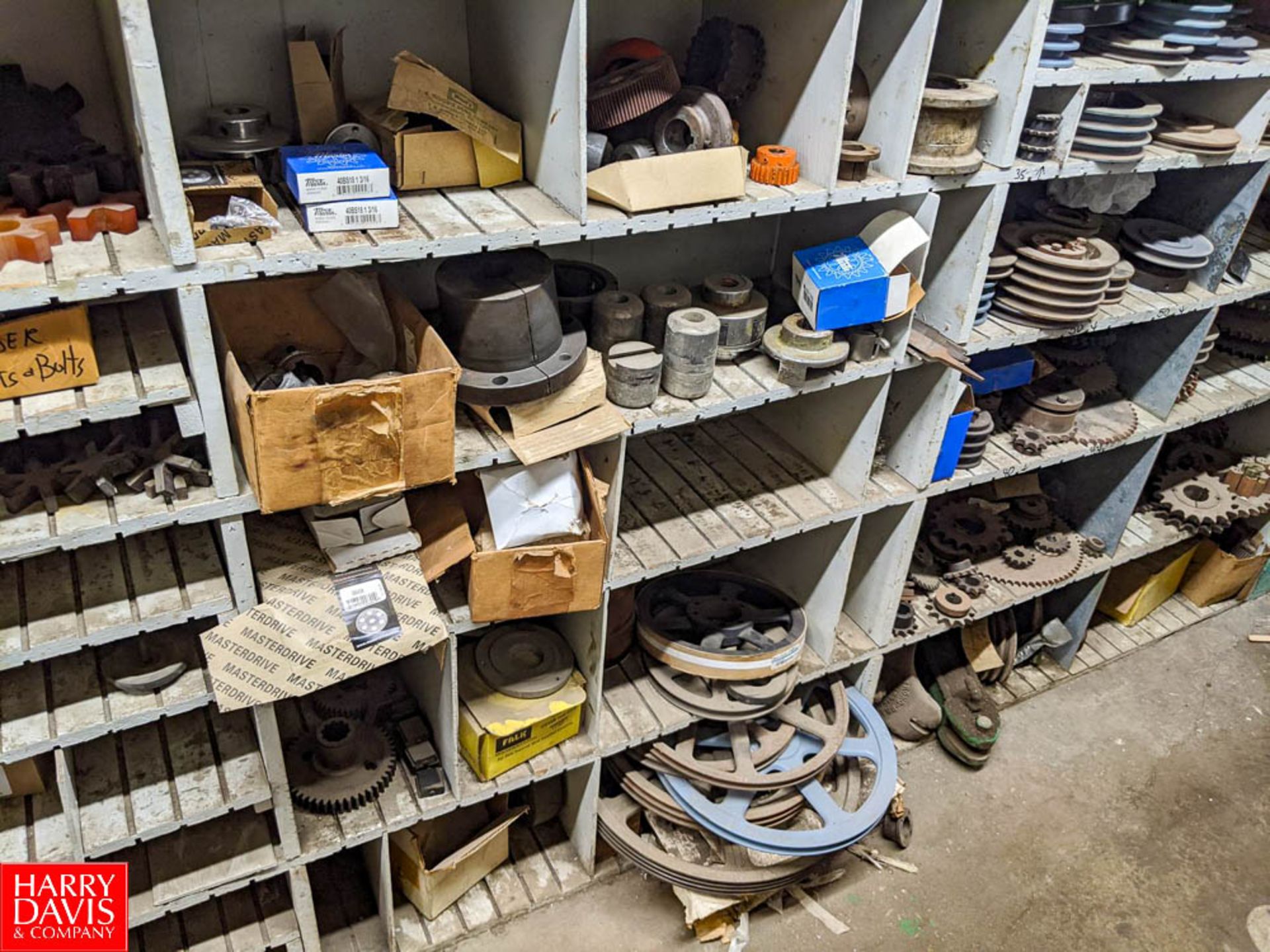 Remaining Contents of Parts Room Row to Include (6) Wooden Cubby Storage Shelves, LoveJoy Chucks, - Image 10 of 12