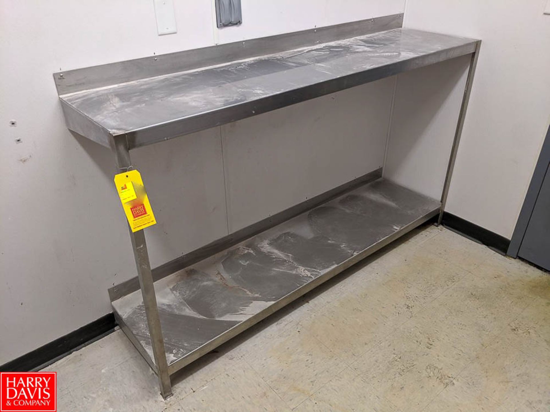 Wall Mounted 6' x 18" S/S Table Rigging Fee: $50