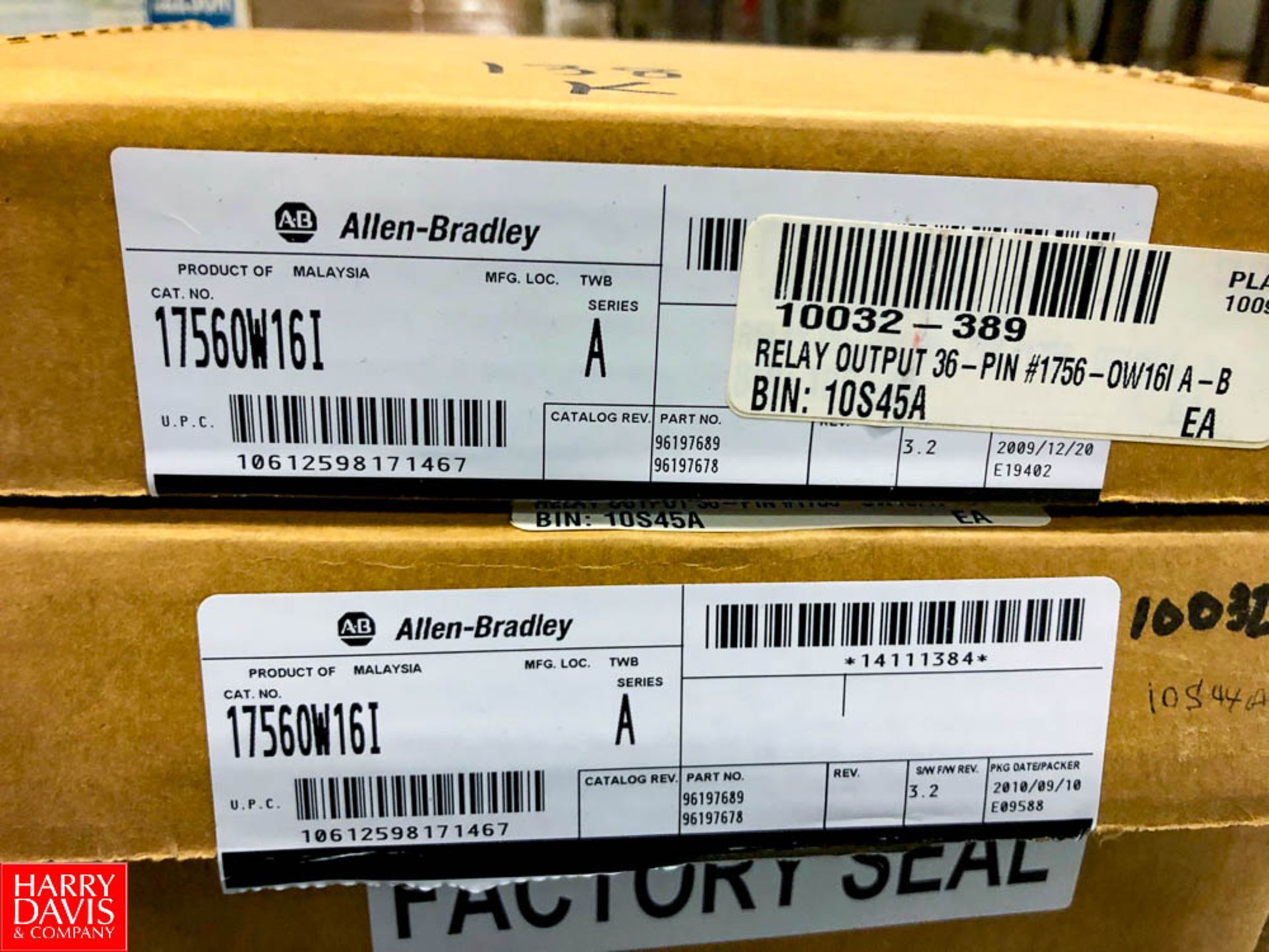 (2) Allen Bradley 1756OW16i ControlLogix Output Modules Spare Part For Cloud Pouch Machine Rigging