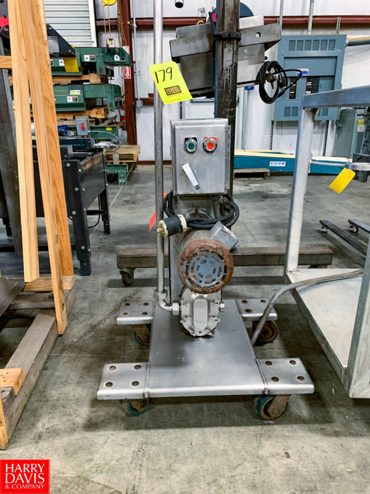 Waukesha Model 3 Positive Displacement Pump, Mounted On S/S Cart Rigging Fee: $ 50