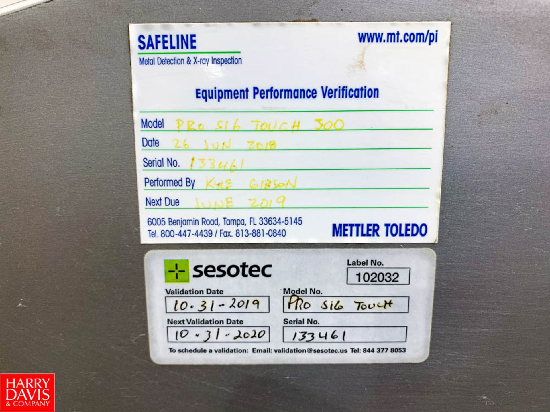 2018 Mettler Toledo Safeline Metal Detector Model PRO 516 Touch, S/N 133461, with 10” X 14” - Image 6 of 8