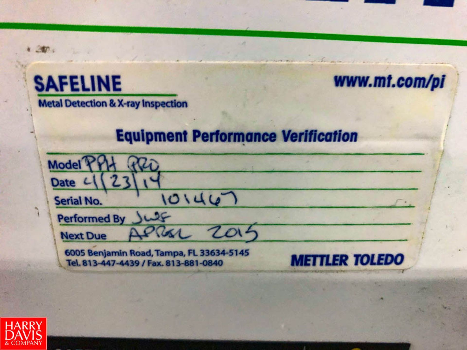 Mettler Toledo Safeline Power Phase Pro Metal Detector, 9.75" X 2" Aperture Rigging Fee: $ 100 - Image 2 of 2