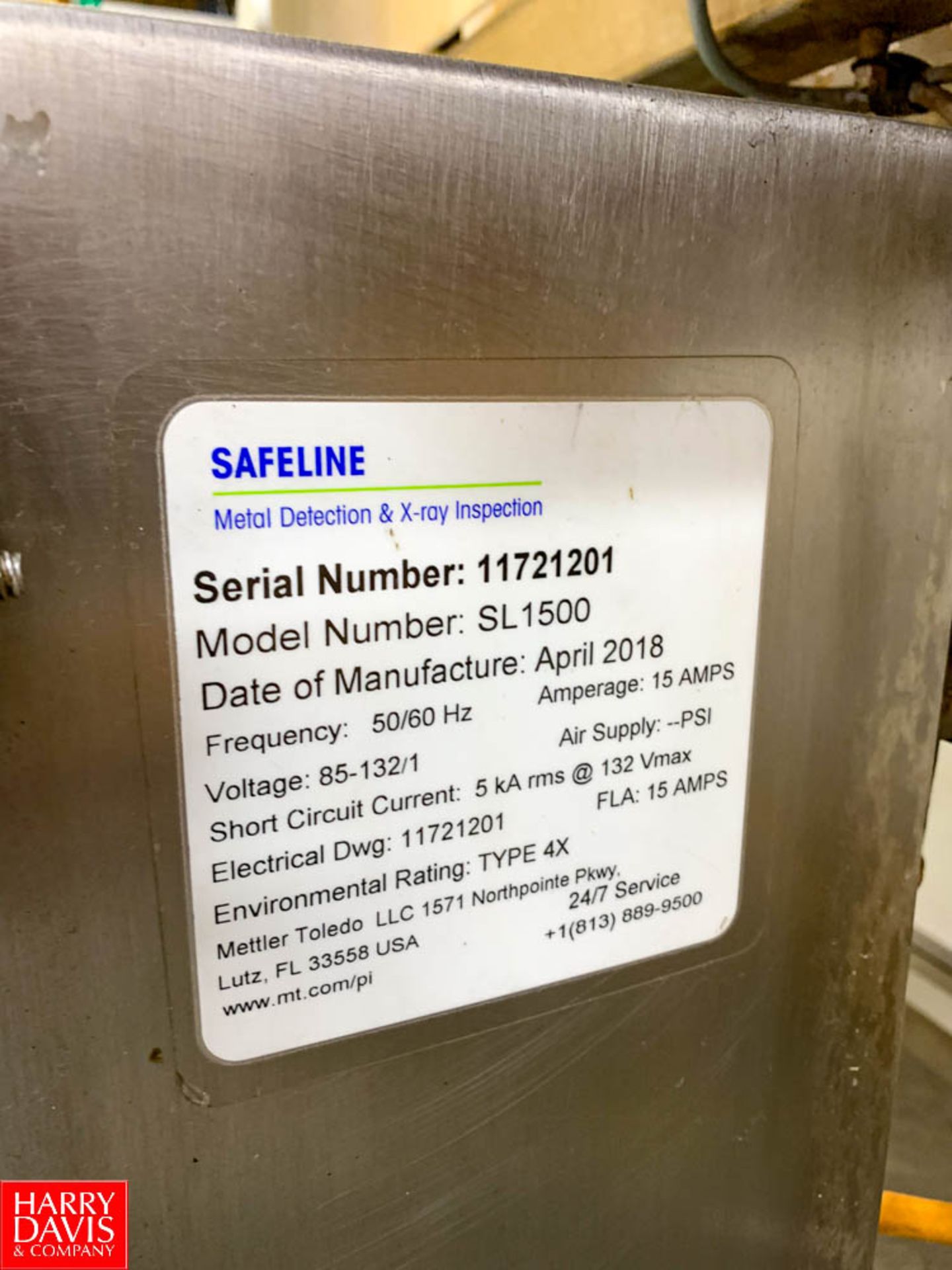 2018 Mettler Toledo Safeline Metal Detector Model PRO 516 Touch, S/N 133461, with 10” X 14” - Image 7 of 8