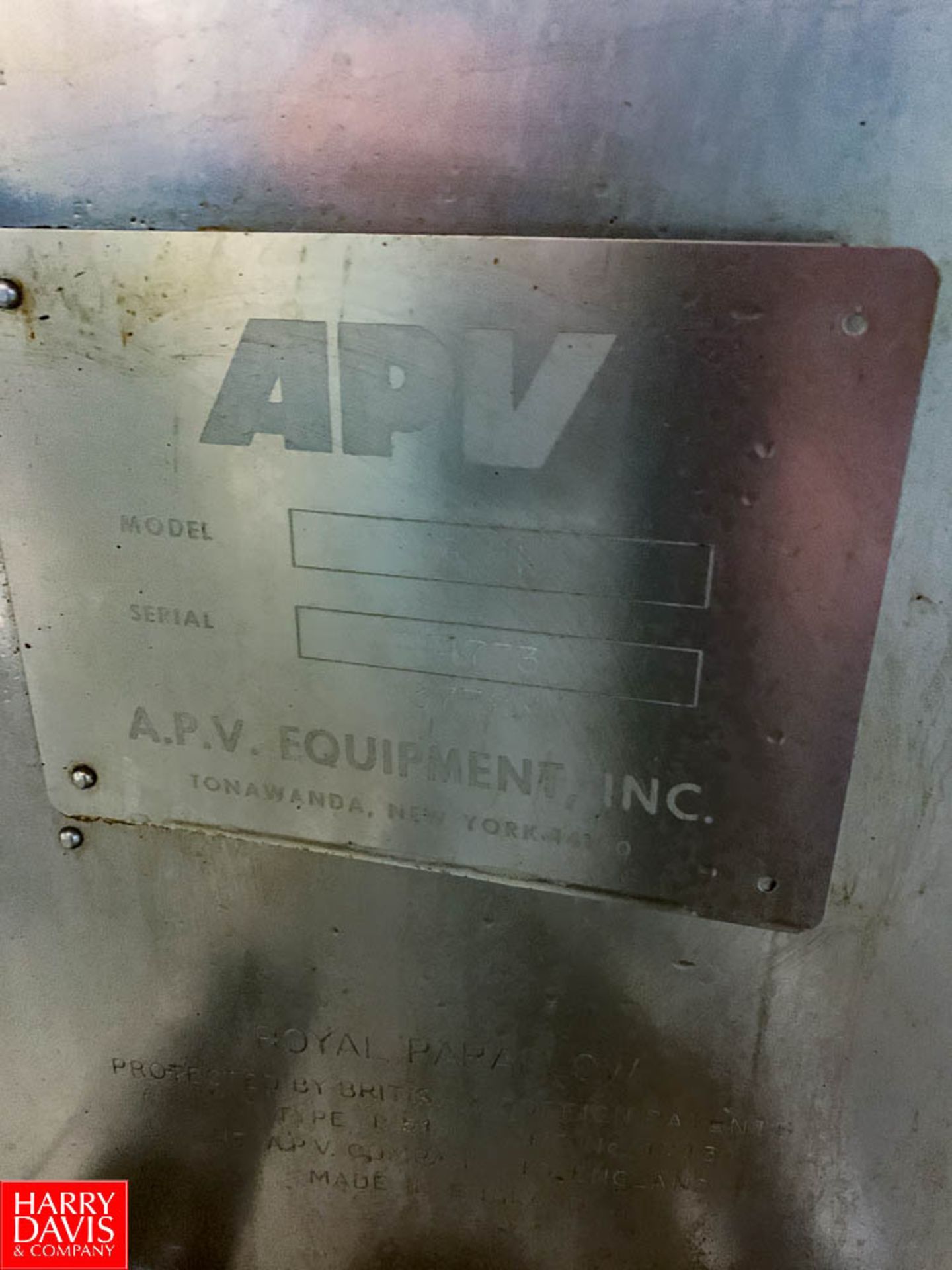 APV S/S Frame Plate Heat Exchanger Model R51, S/S 1943 - Image 2 of 2