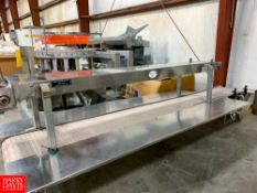 BMI S/S Bi Level Product Conveyor, Bottom 139" X 18", With plastic Table Chain, Top 110" X 14",