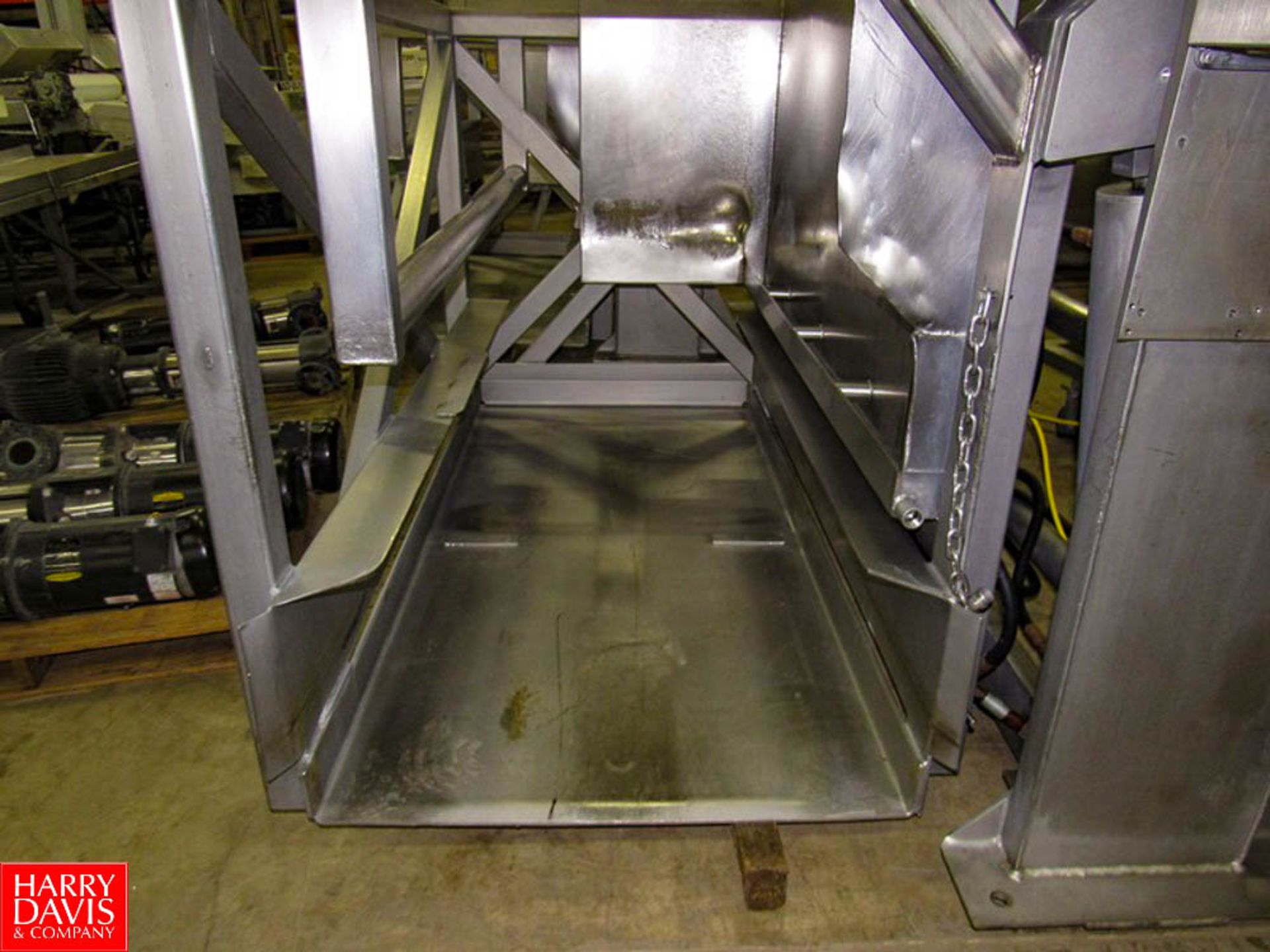 Stainless Steel Buggie Dumper, 36" W X 75" L carriage, holds 2 buggies, dual hydraulic lift - Image 3 of 10