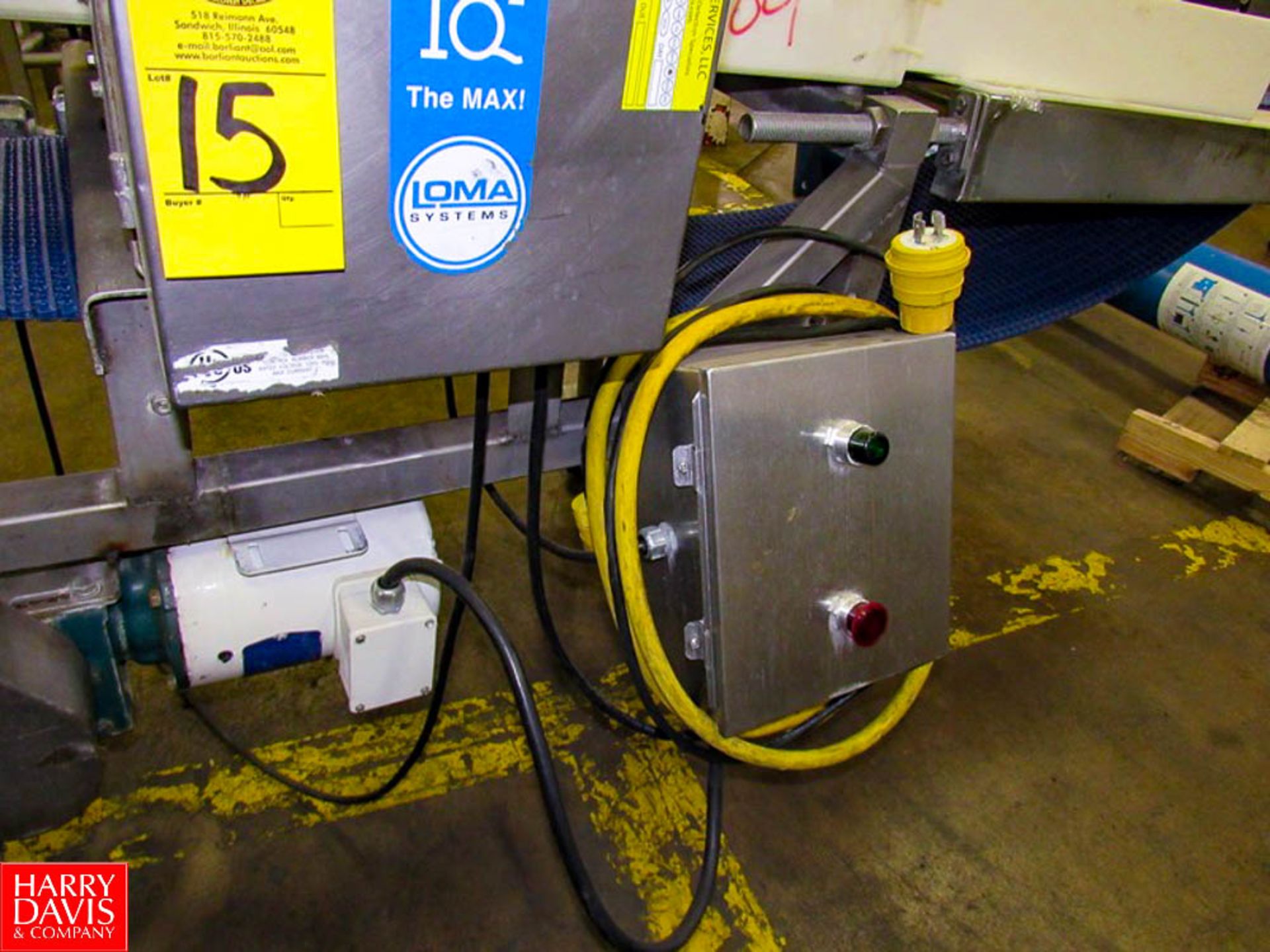 Loma Mdl. IQ2 Metal Detector, 19 1/2" W X 5 3/4" H aperture, 18" W X 7' L plastic belt conveyor, - Image 5 of 7