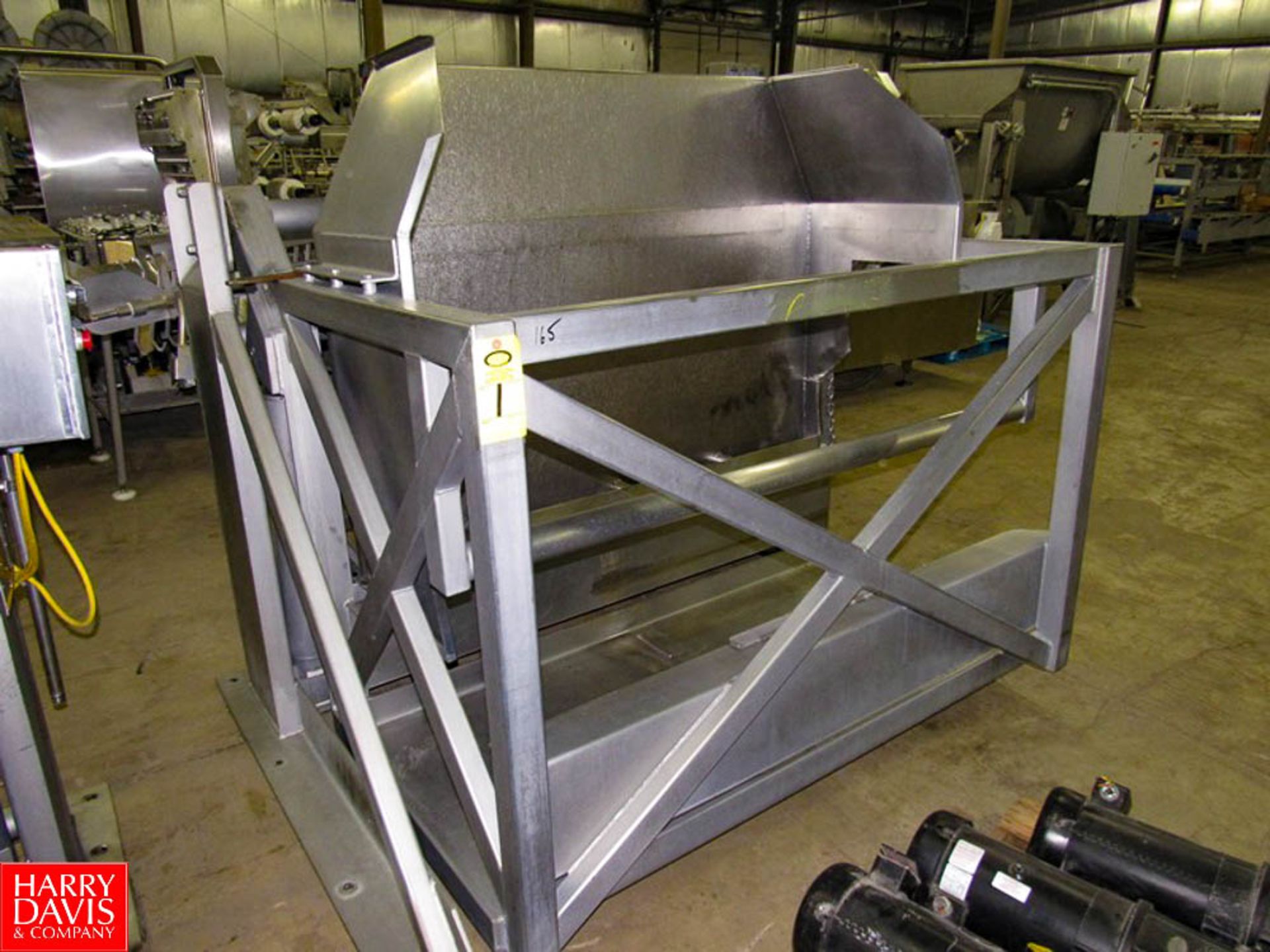 Stainless Steel Buggie Dumper, 36" W X 75" L carriage, holds 2 buggies, dual hydraulic lift - Image 2 of 10