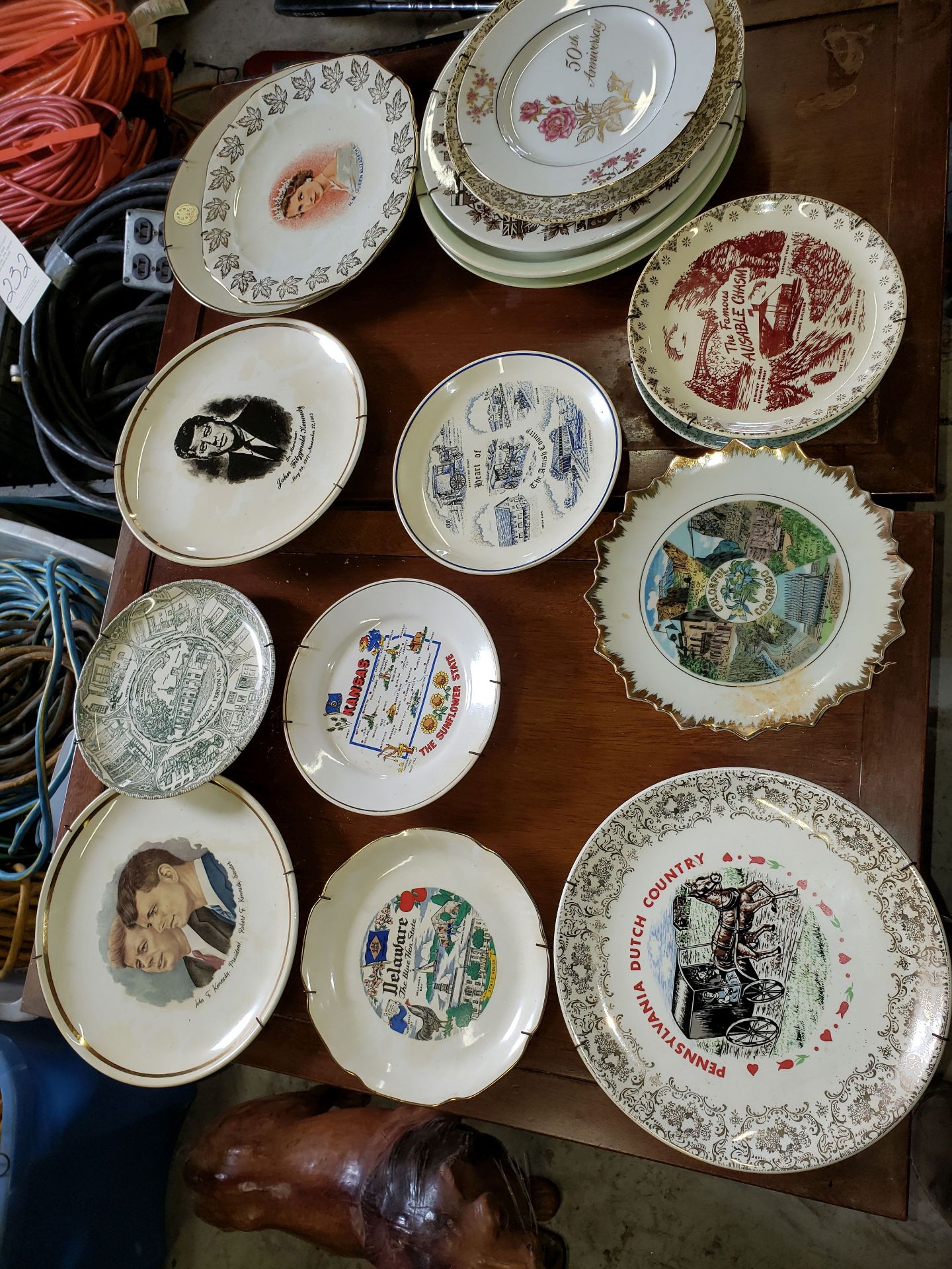 ASSORTED COLLECTIBLE PLATES WITH HANGARS