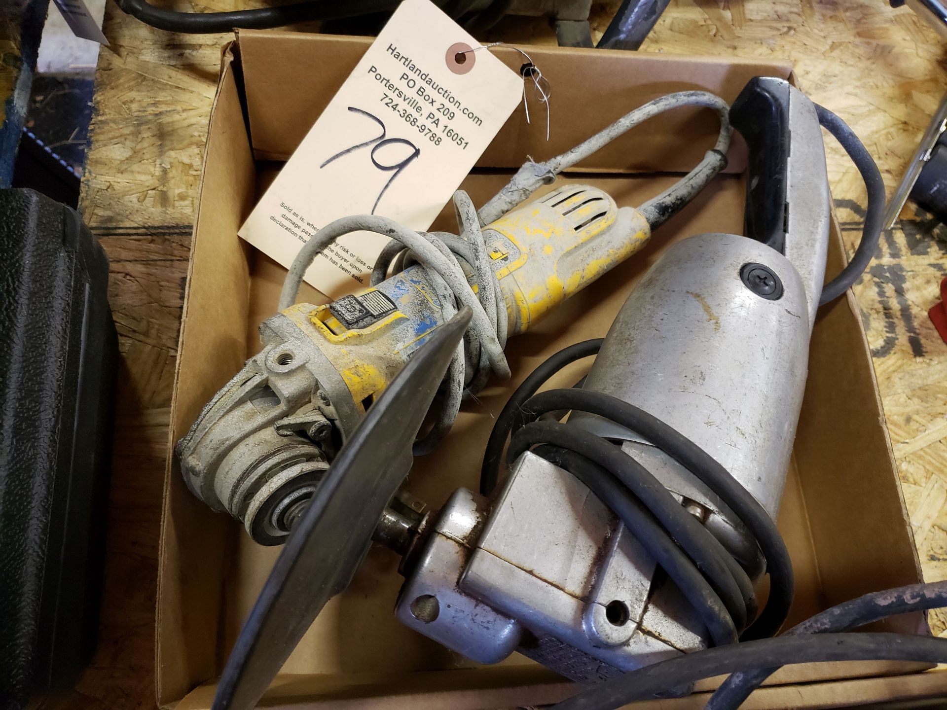 DEWALT RIGHT ANGLE GRINDER & WEN 7" DISC SANDER