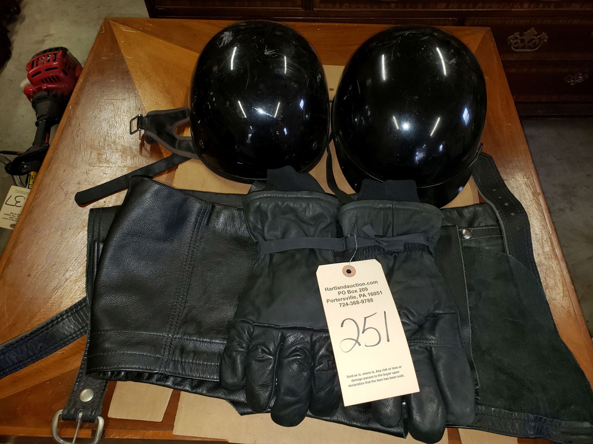 MOTORCYCLE HELMETS & LEATHERS, GLOVES