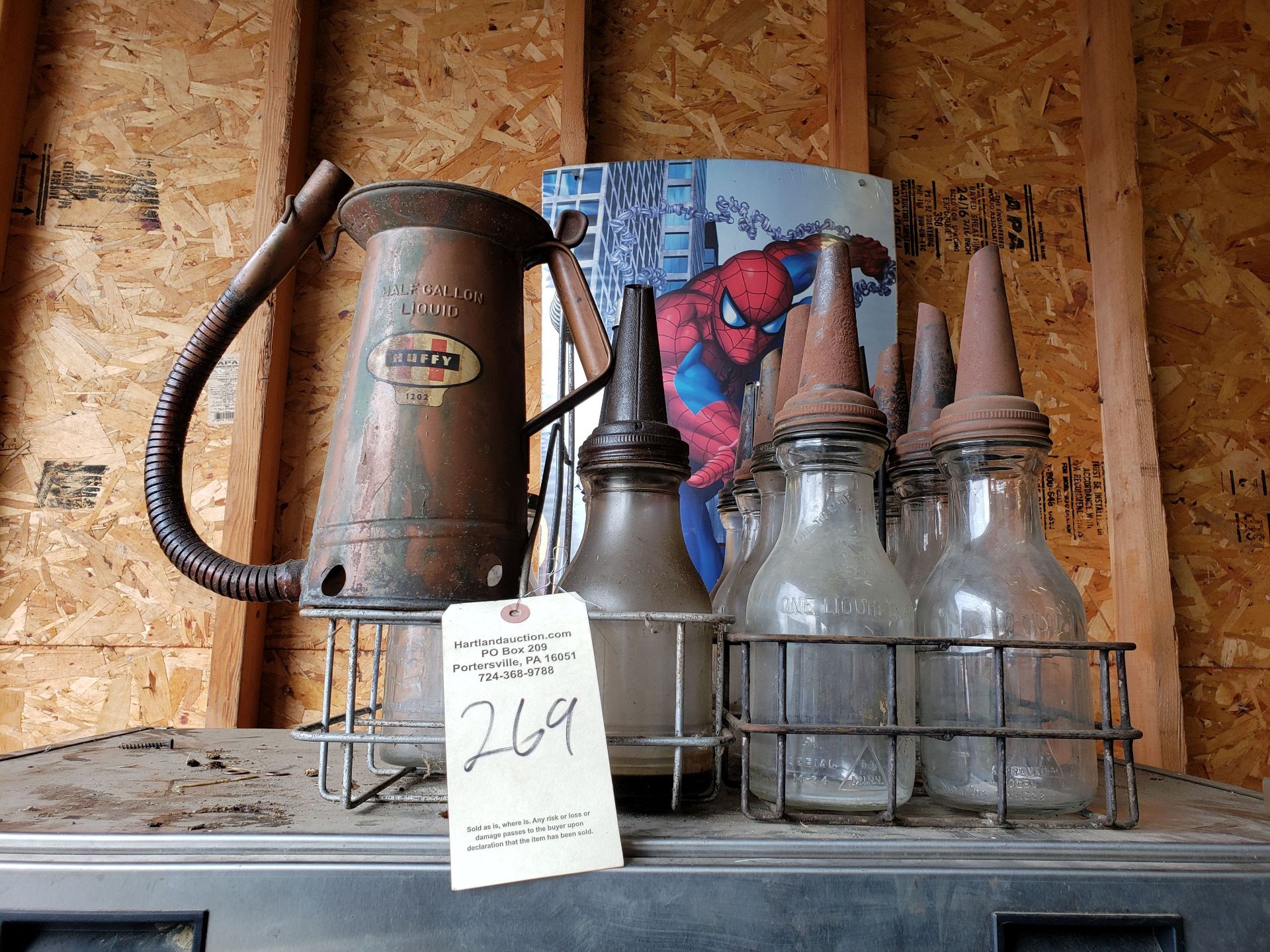 OIL CAN & ANTIQUE POUR TOP JARS