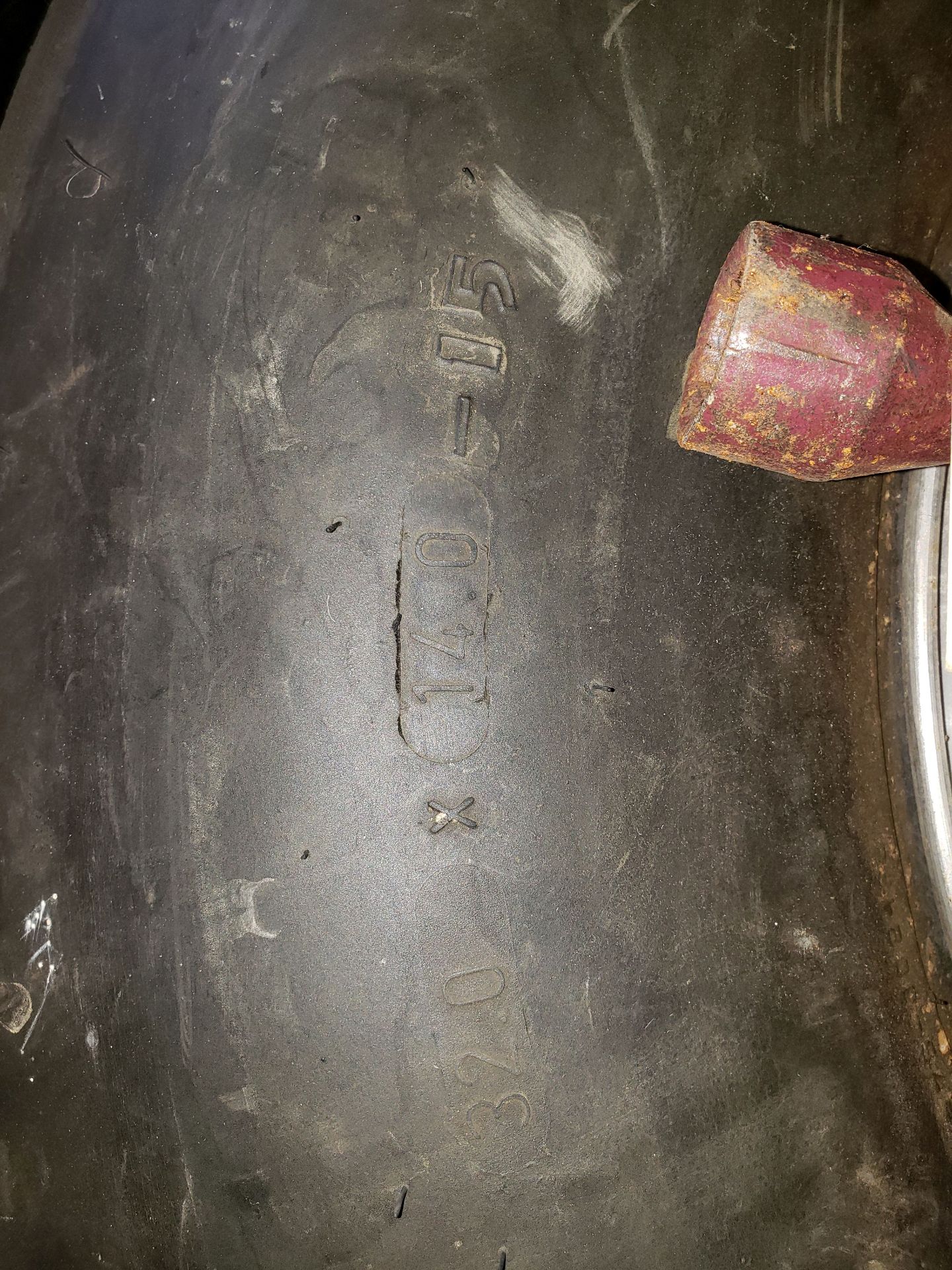 TWO GOODYEAR EAGLE SLICKS 32.0x14.0-15 ON WELD - Image 3 of 4