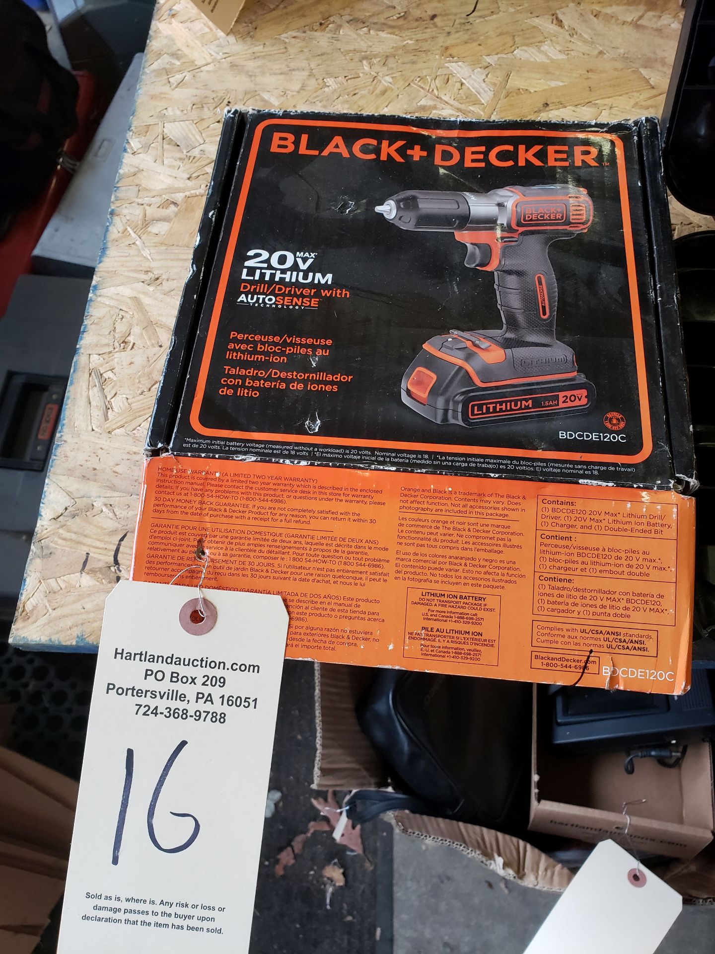 NEW BLACK & DECKER 20V LITHIUM DRILL/DRIVER