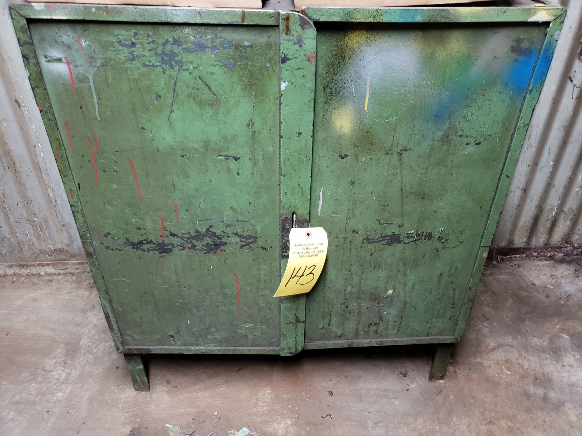 METAL CABINET AND CONTENTS