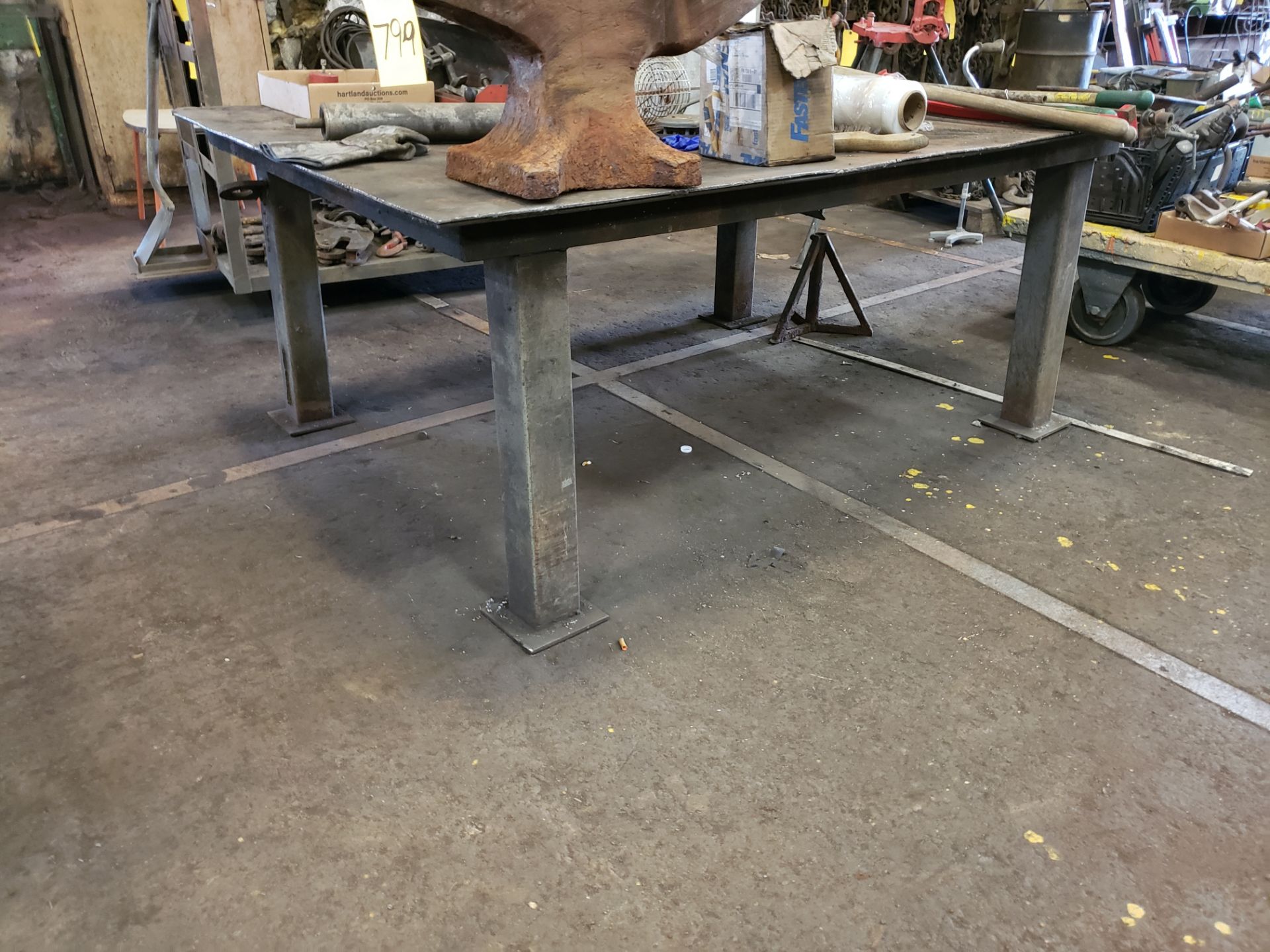 STEEL TABLE 56" X 75" X 1/8"