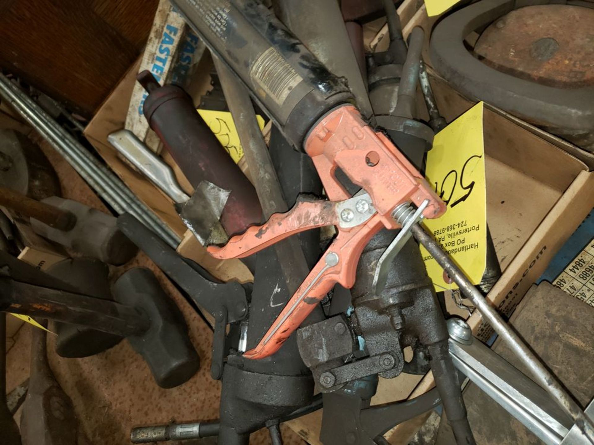 { Group of lots: 504, 505 } GREASE AND CAULK GUNS