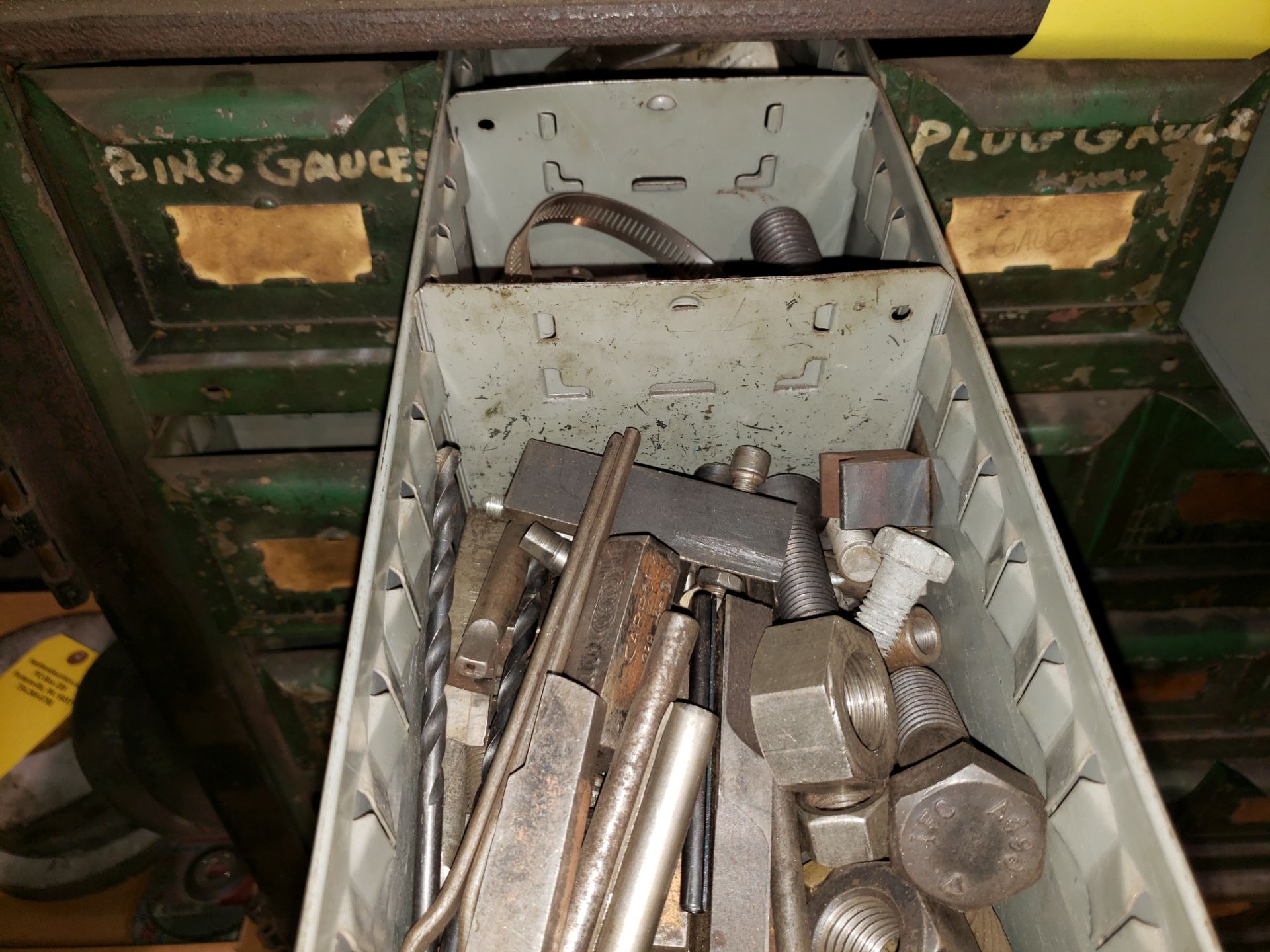 CABINET & CONTENTS - ASSORTED FASTENERS, TOOLING - Image 9 of 9