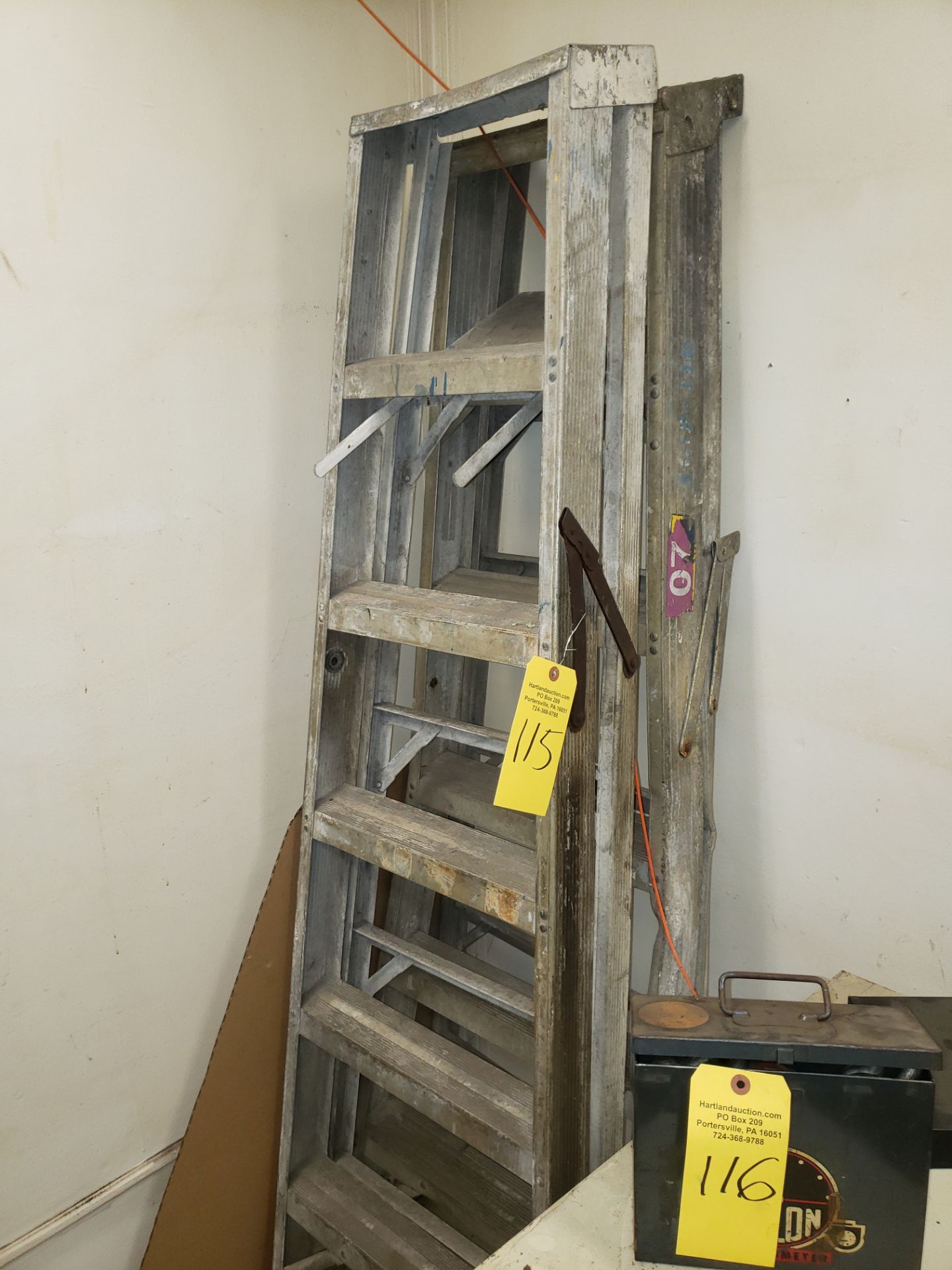 TWO 6' ALUMINUM STEP LADDERS