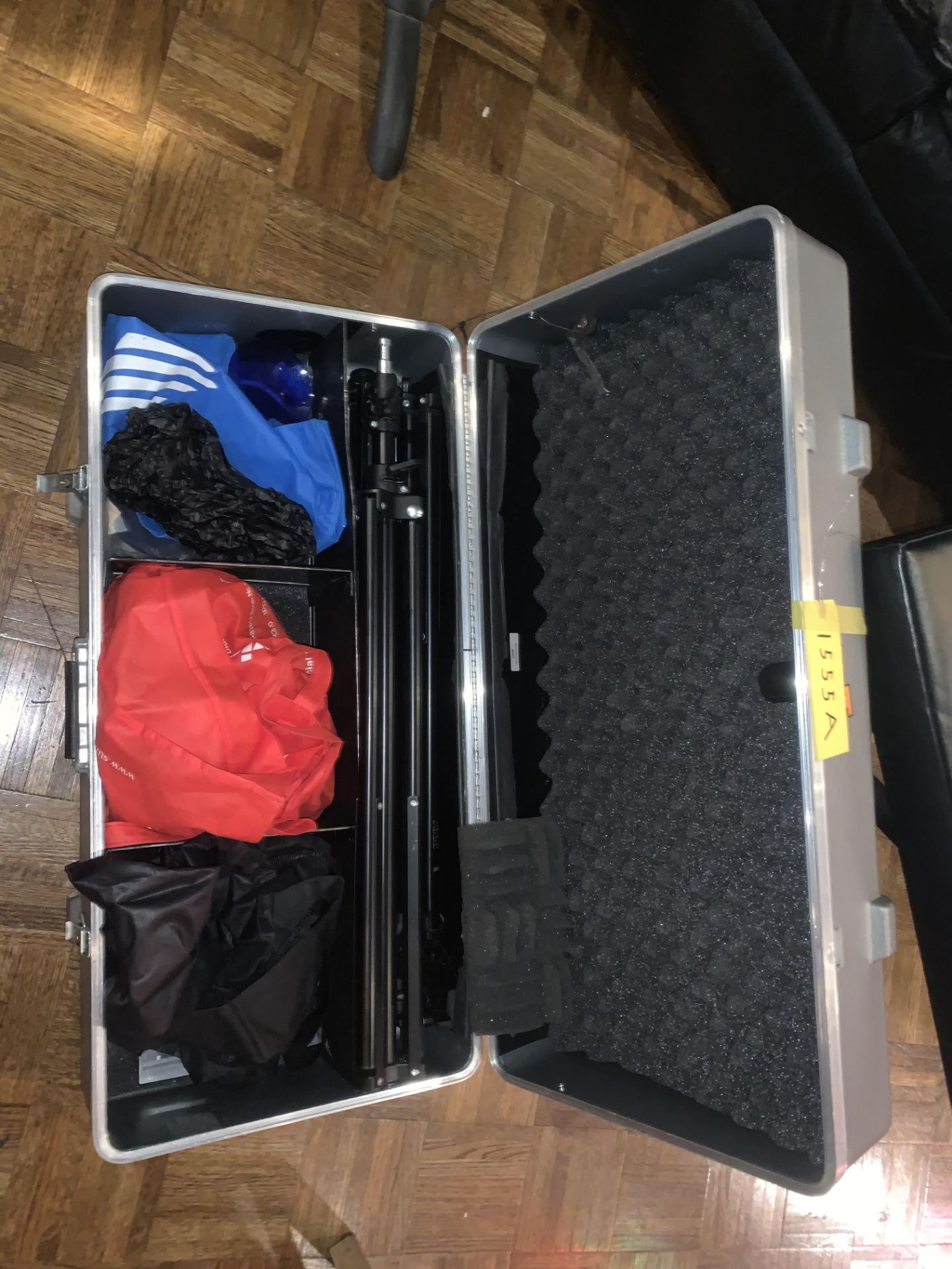 2 Arri tripods, 1 Matthews tripod, assorted bags and accessories in Arri Case - Image 2 of 2