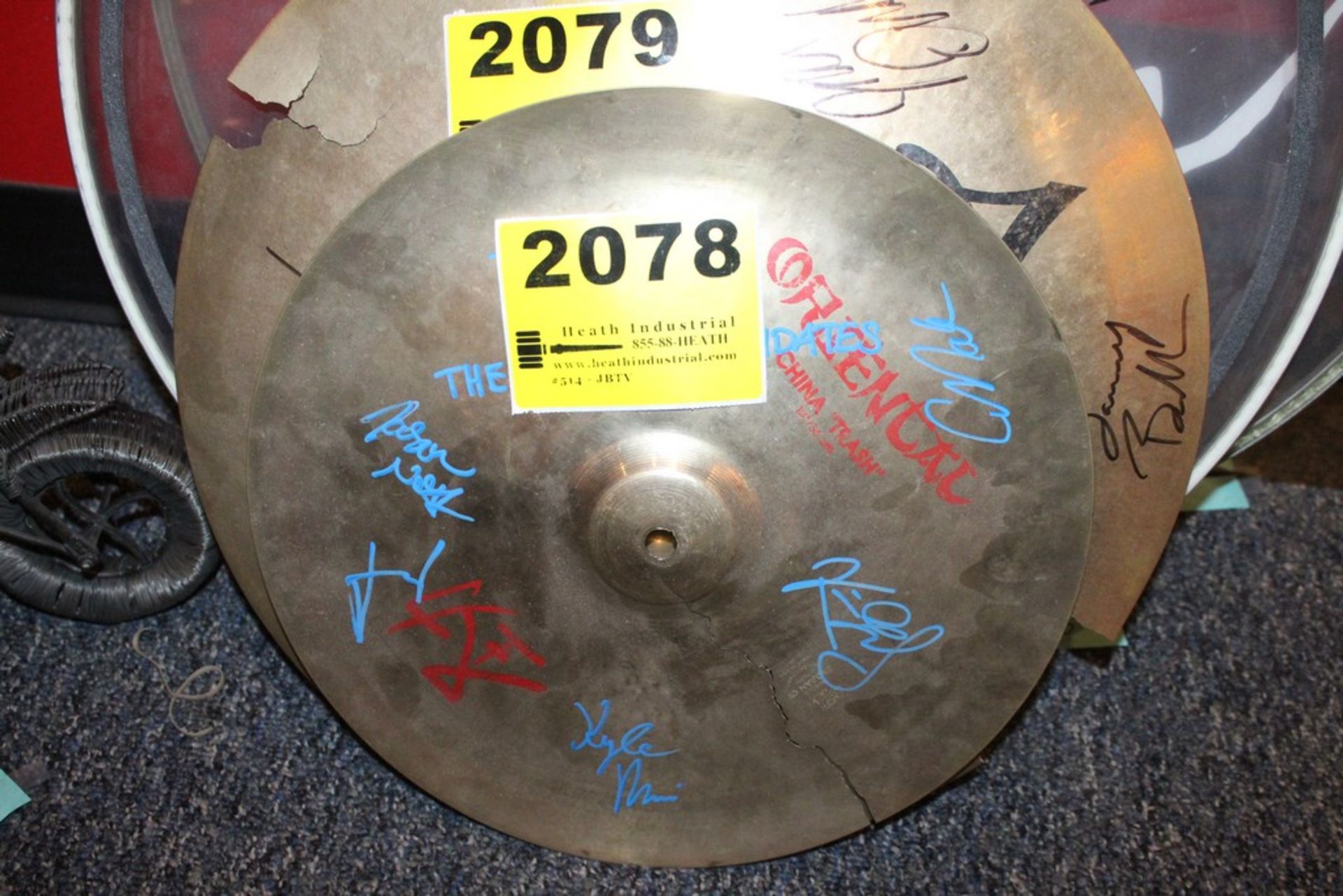 The Unlikely Candidates Signed Cymbal - cracked