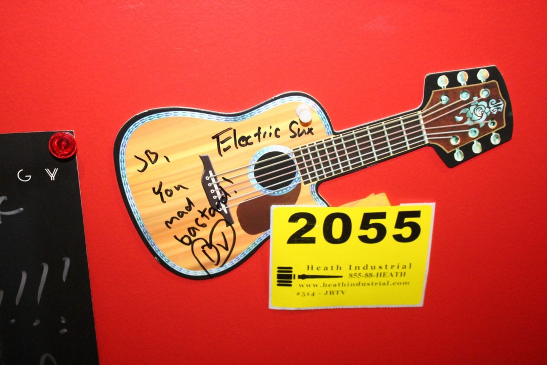Electric Six Signed Postcard Guitar Shaped