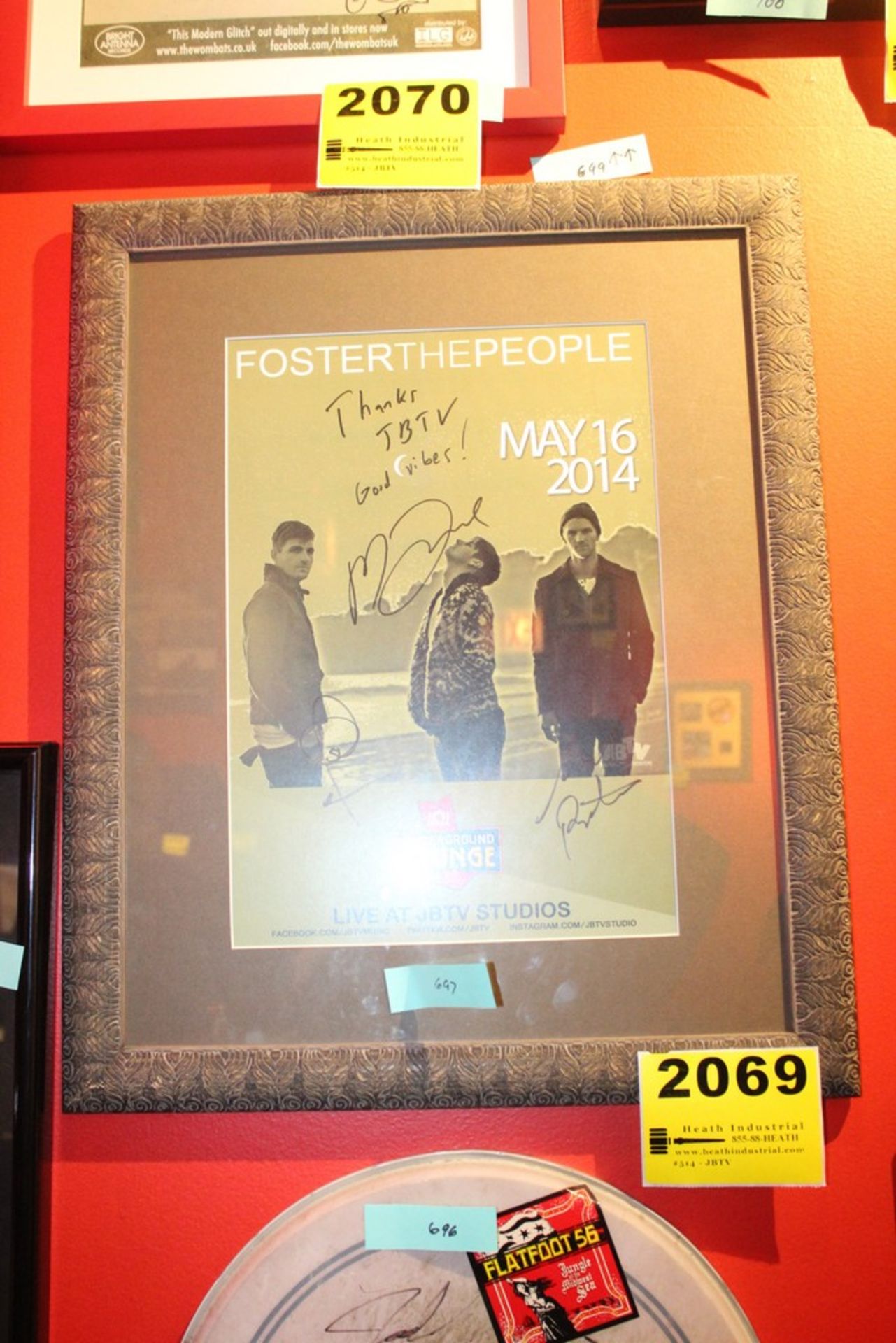 Foster The People Signed Framed Poster