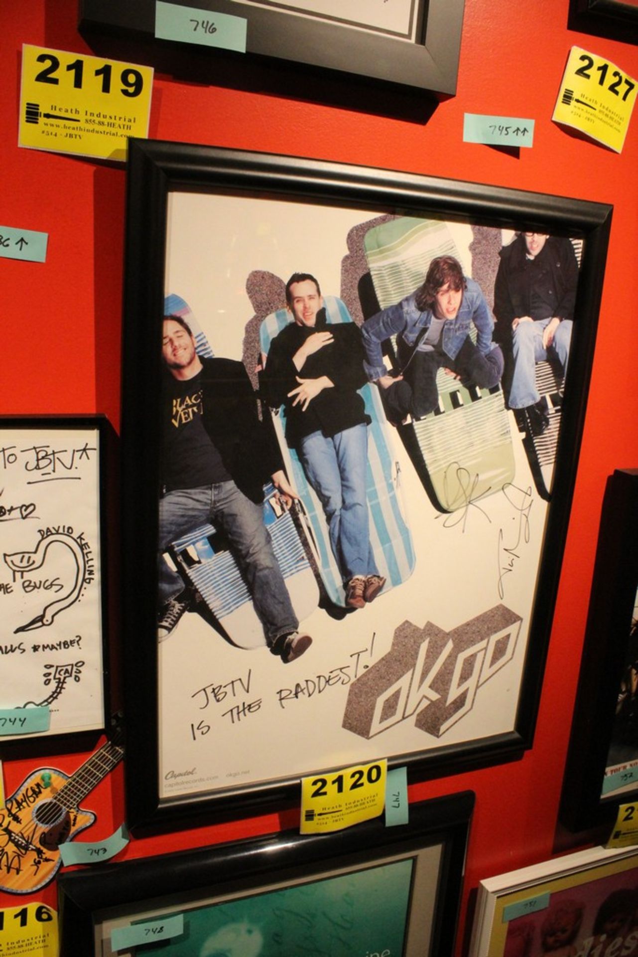 OK Go Signed Framed Poster
